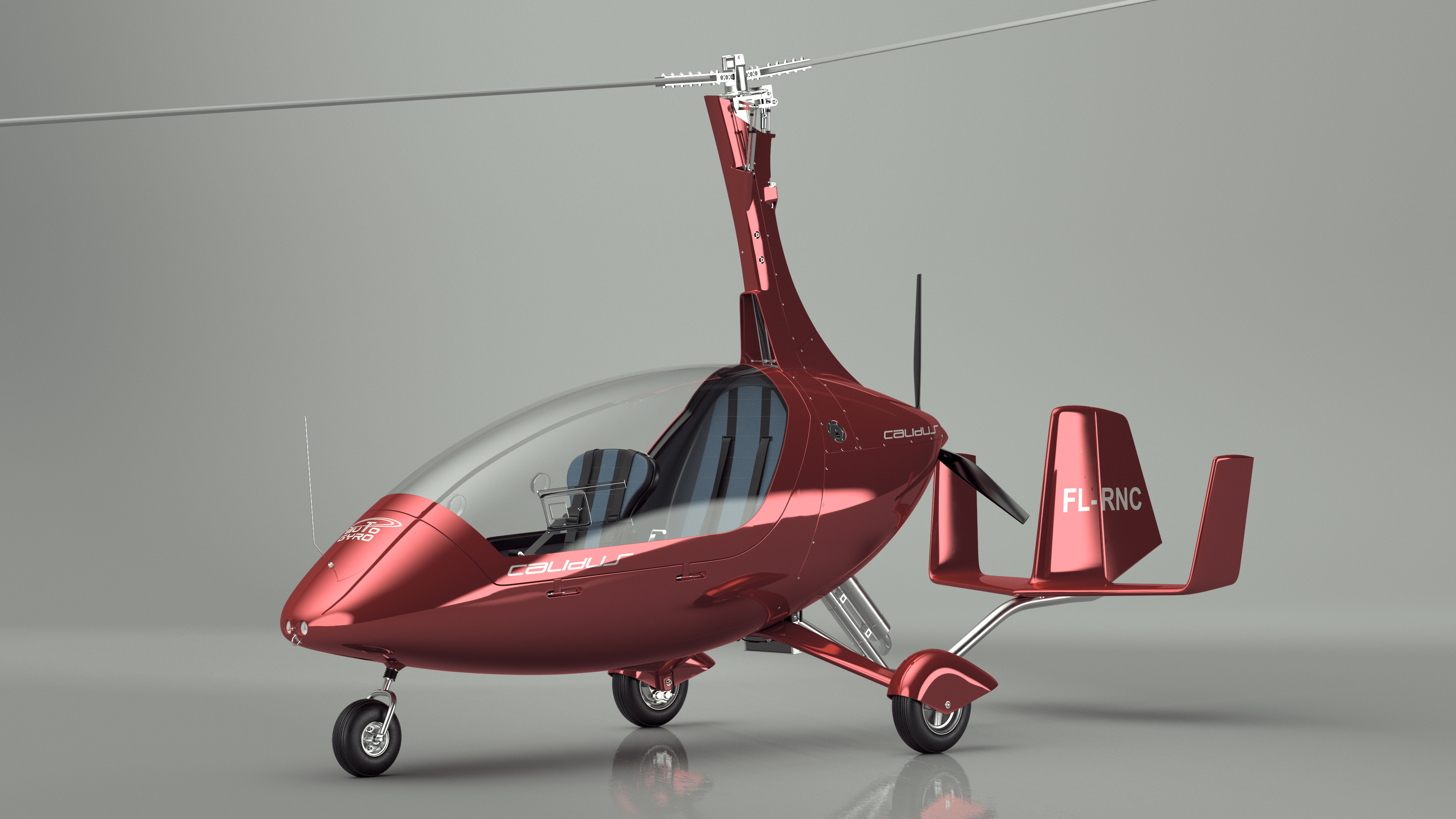 Autogyro Calidus 912 Red 3D model