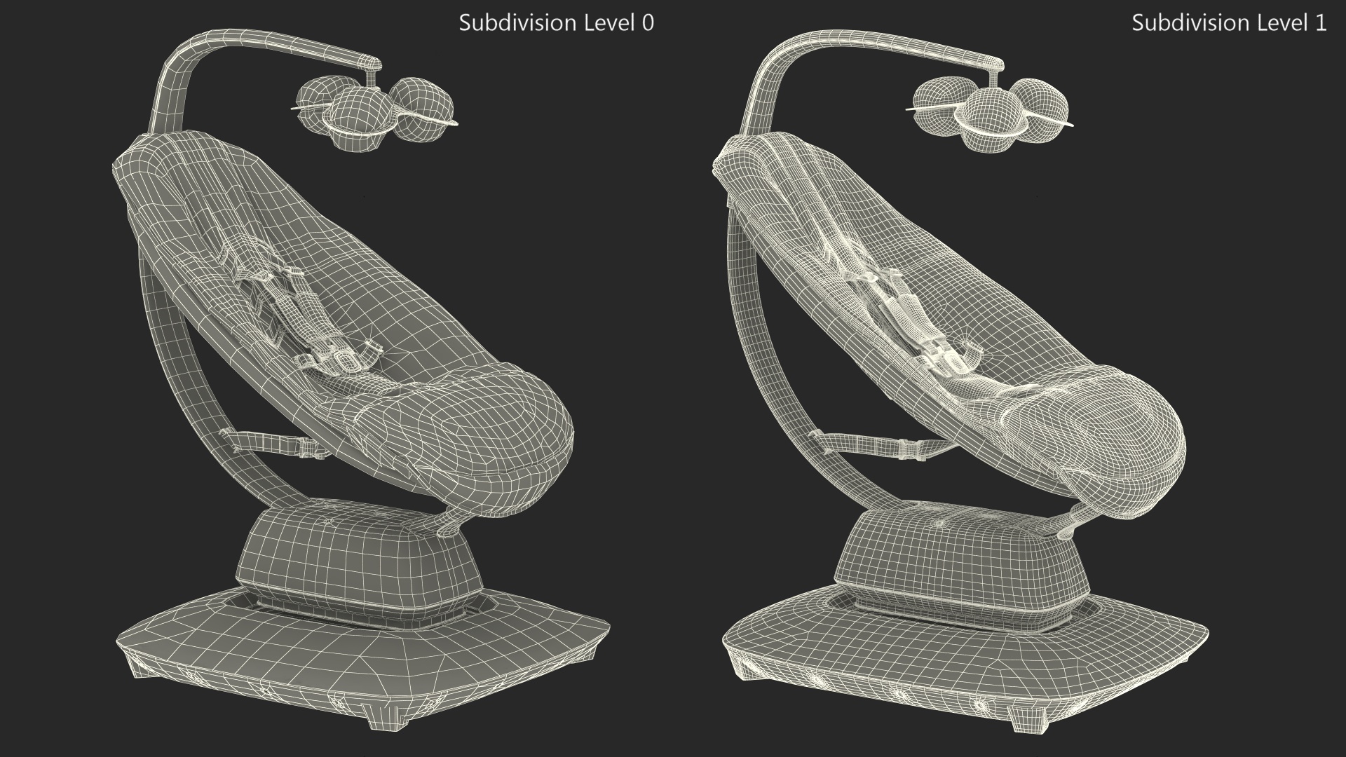 3D model 4Moms MamaRoo Baby Swing White