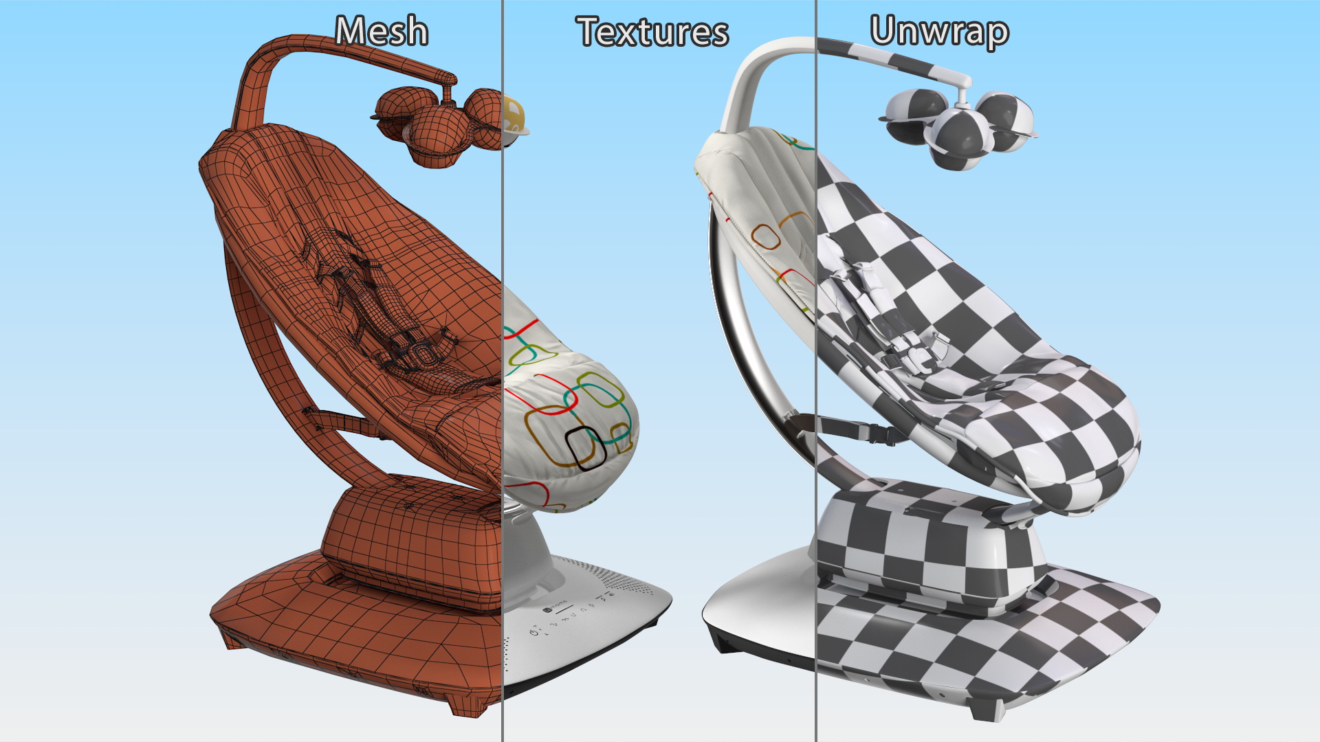 3D model 4Moms MamaRoo Baby Swing White