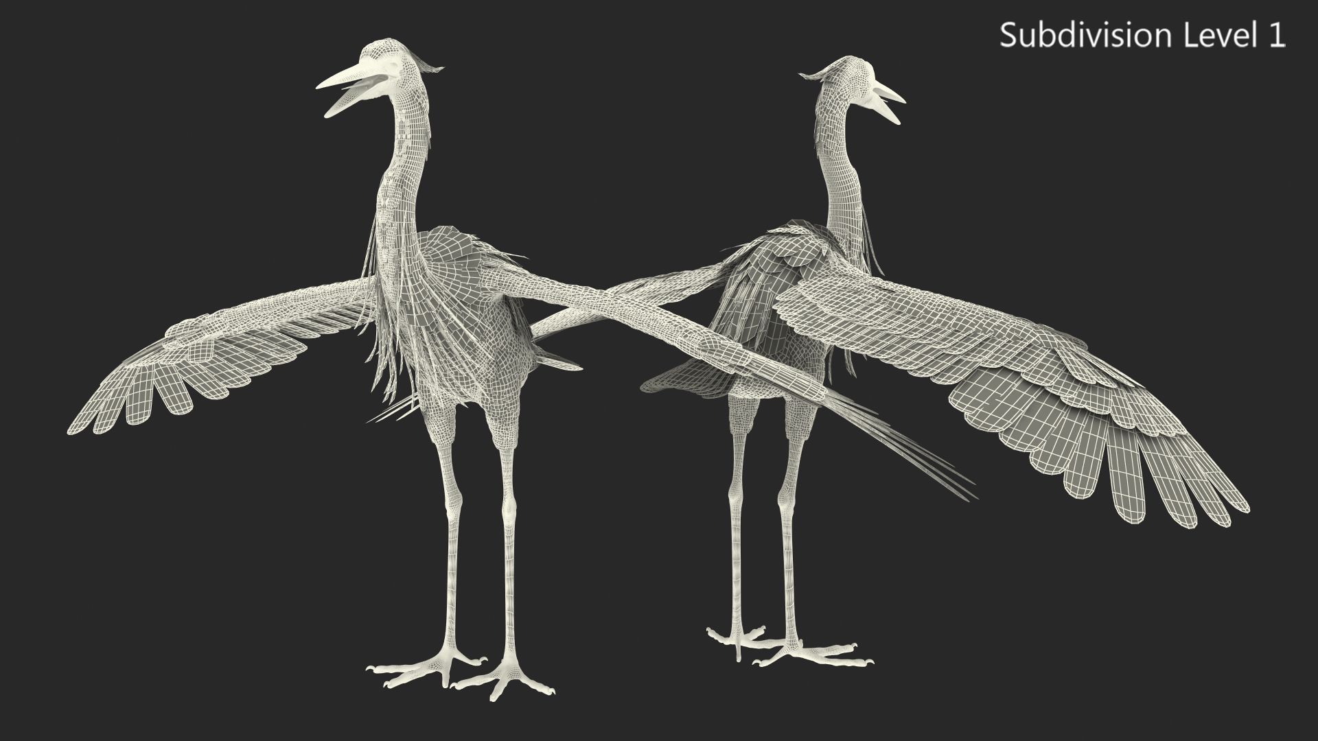 3D model Grey Heron