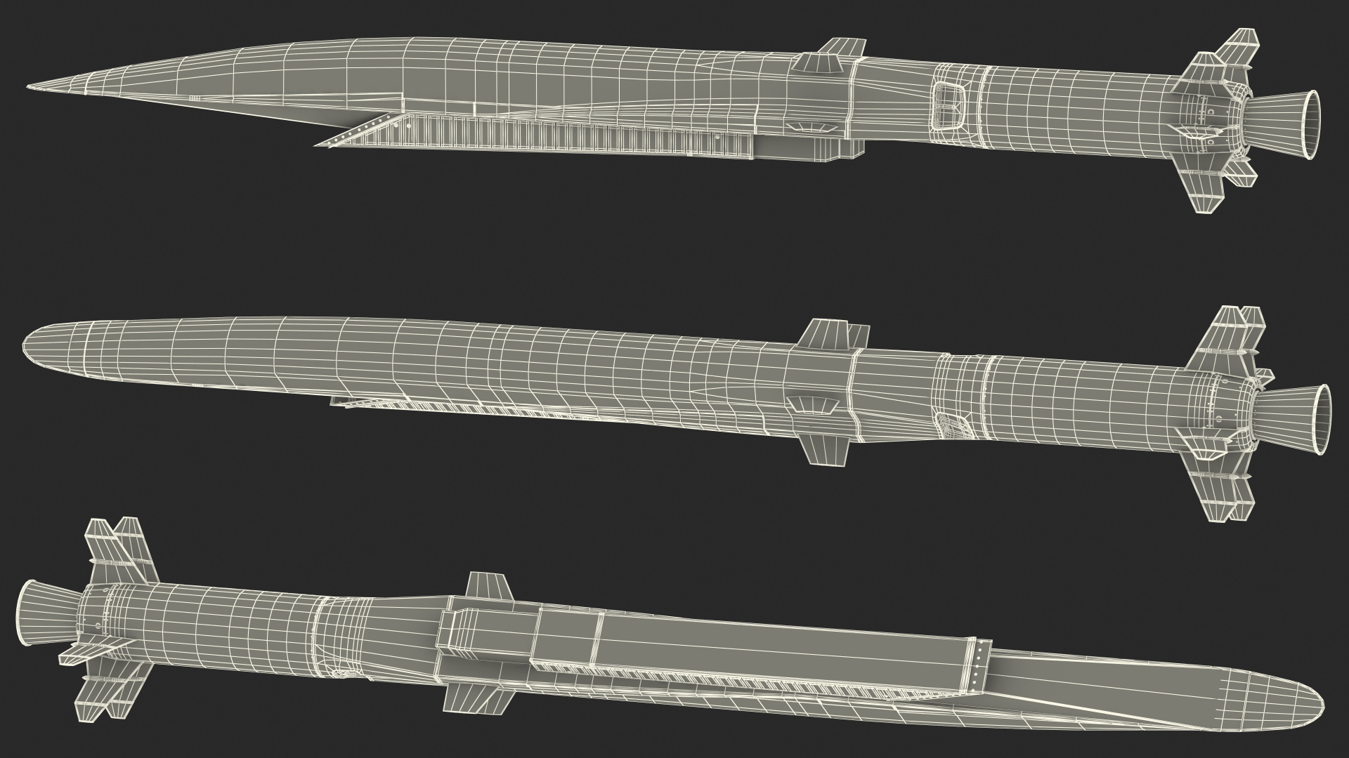 3D Hypersonic Cruise Missile3M22 Zircon