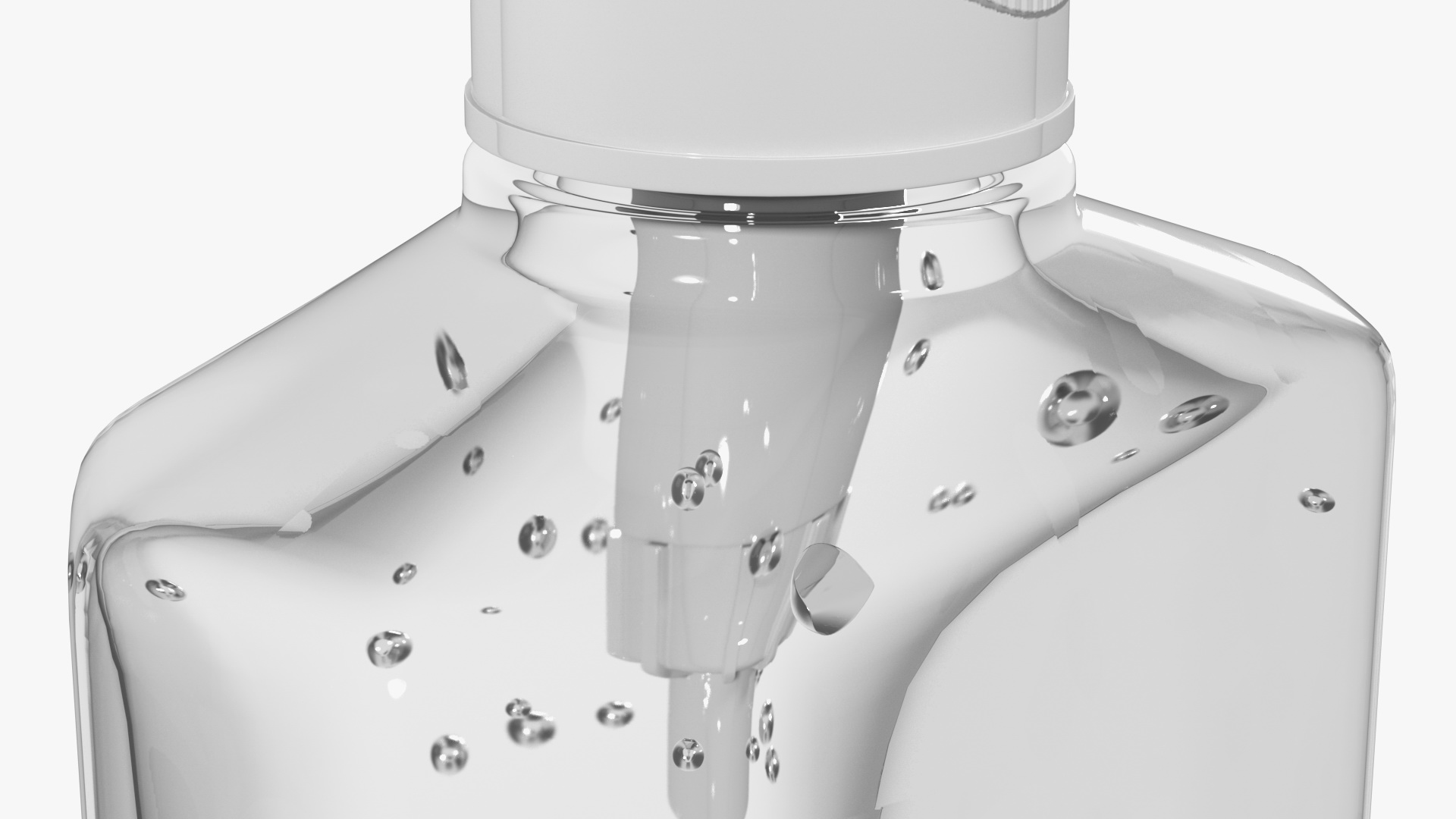 Alcohol Sanitizing Gel Bottle with Dispenser 3D model