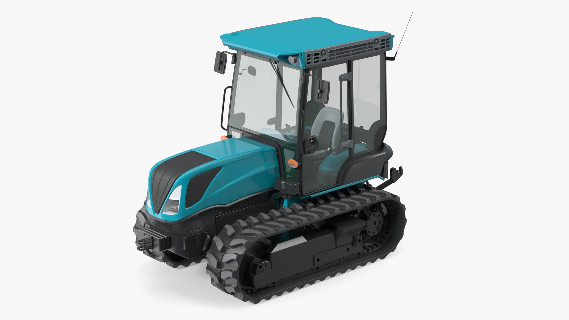 Tracked Tractor Cabin New Rigged 3D
