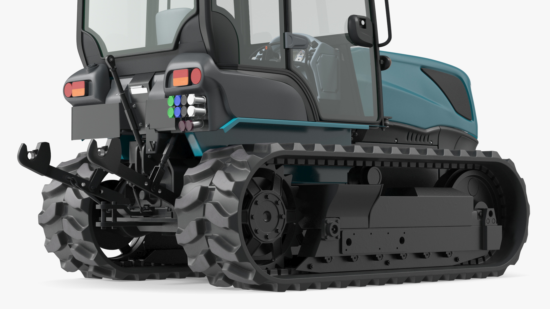 Tracked Tractor Cabin New Rigged 3D