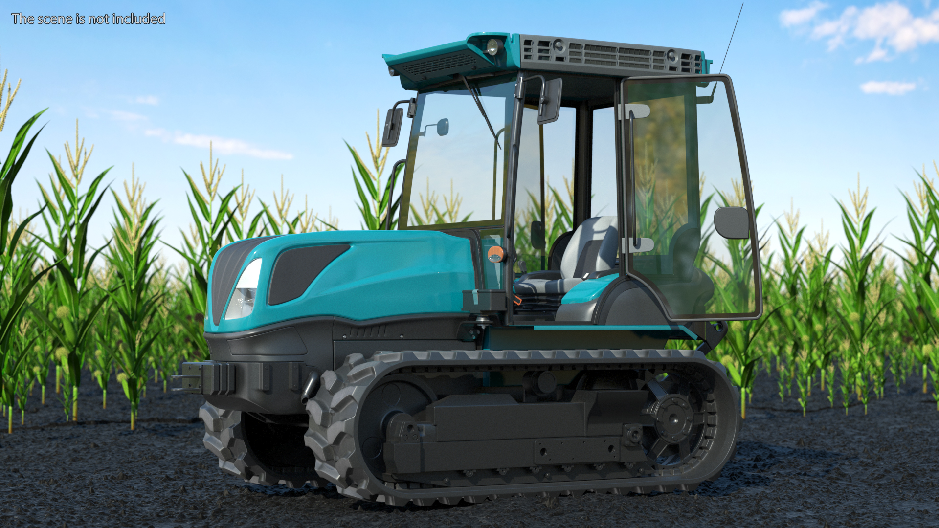 Tracked Tractor Cabin New Rigged 3D