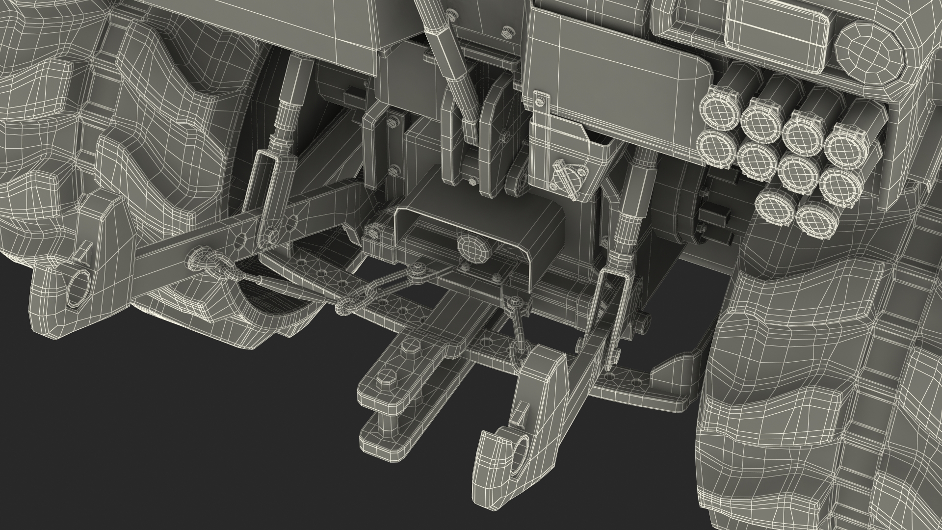 Tracked Tractor Cabin New Rigged 3D