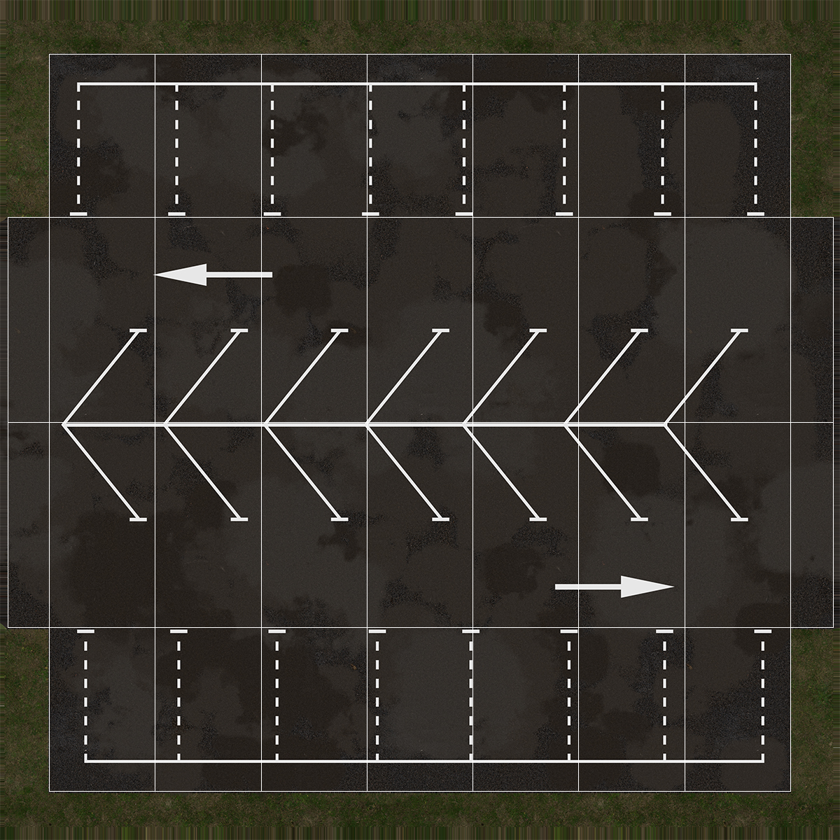 3D Empty Street Car Parking 26 Spaces New model