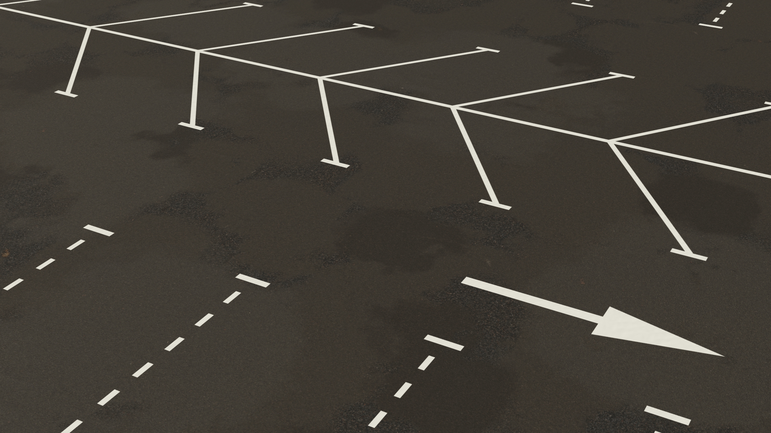3D Empty Street Car Parking 26 Spaces New model