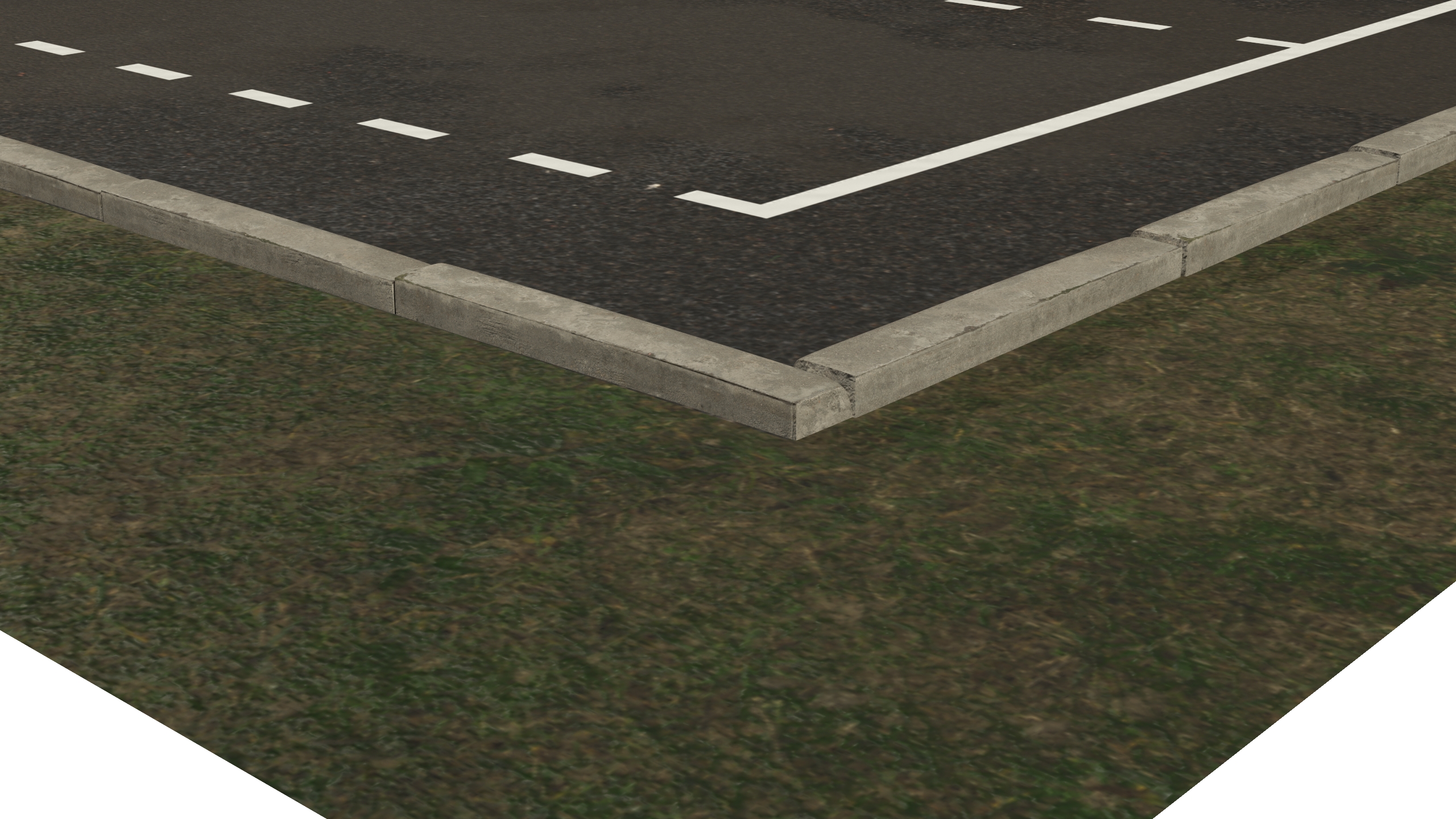 3D Empty Street Car Parking 26 Spaces New model