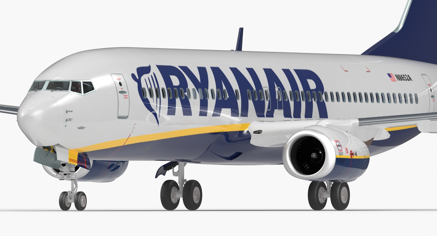 3D Boeing 737 800 with Interior Ryanair