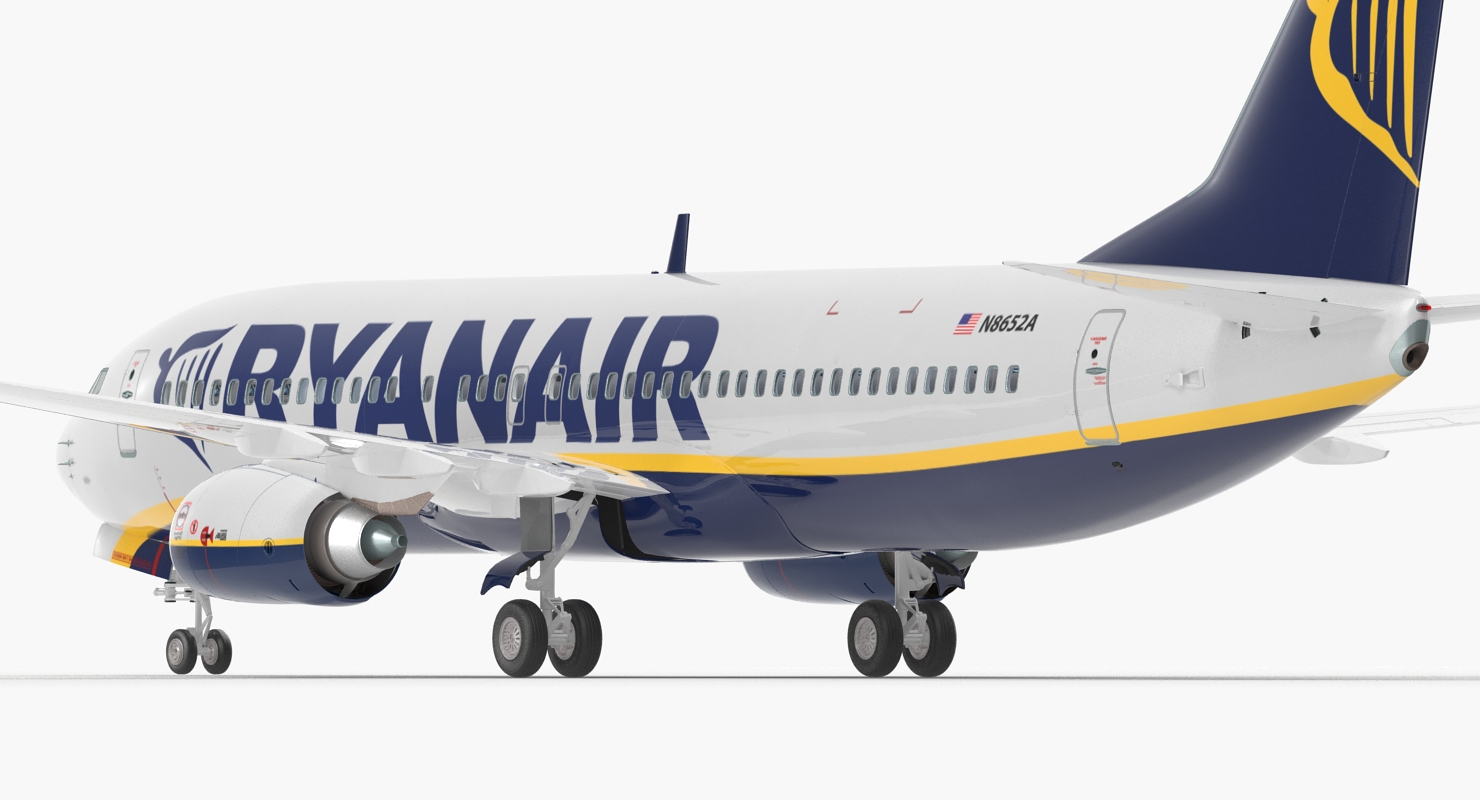 3D Boeing 737 800 with Interior Ryanair