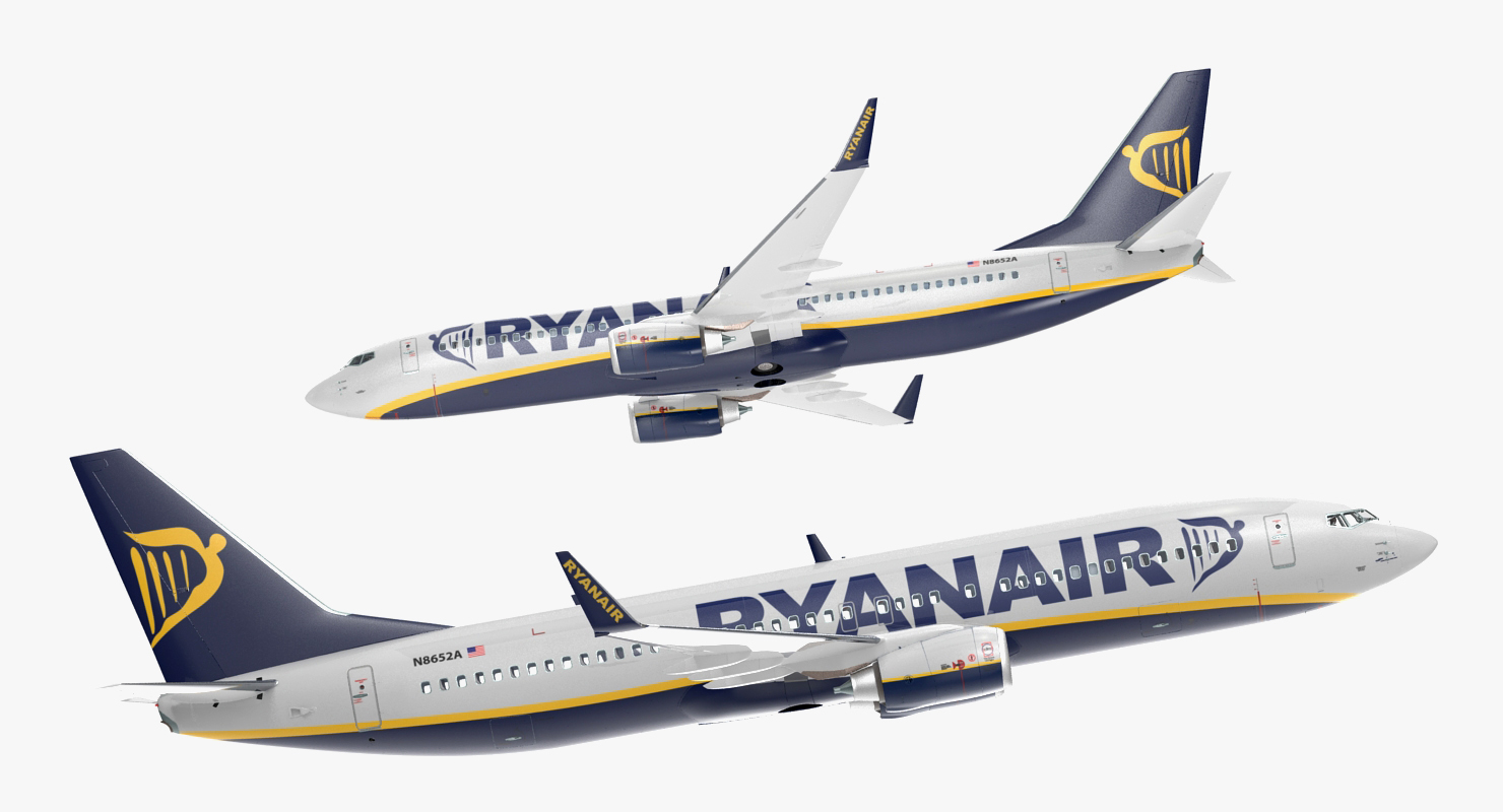 3D Boeing 737 800 with Interior Ryanair