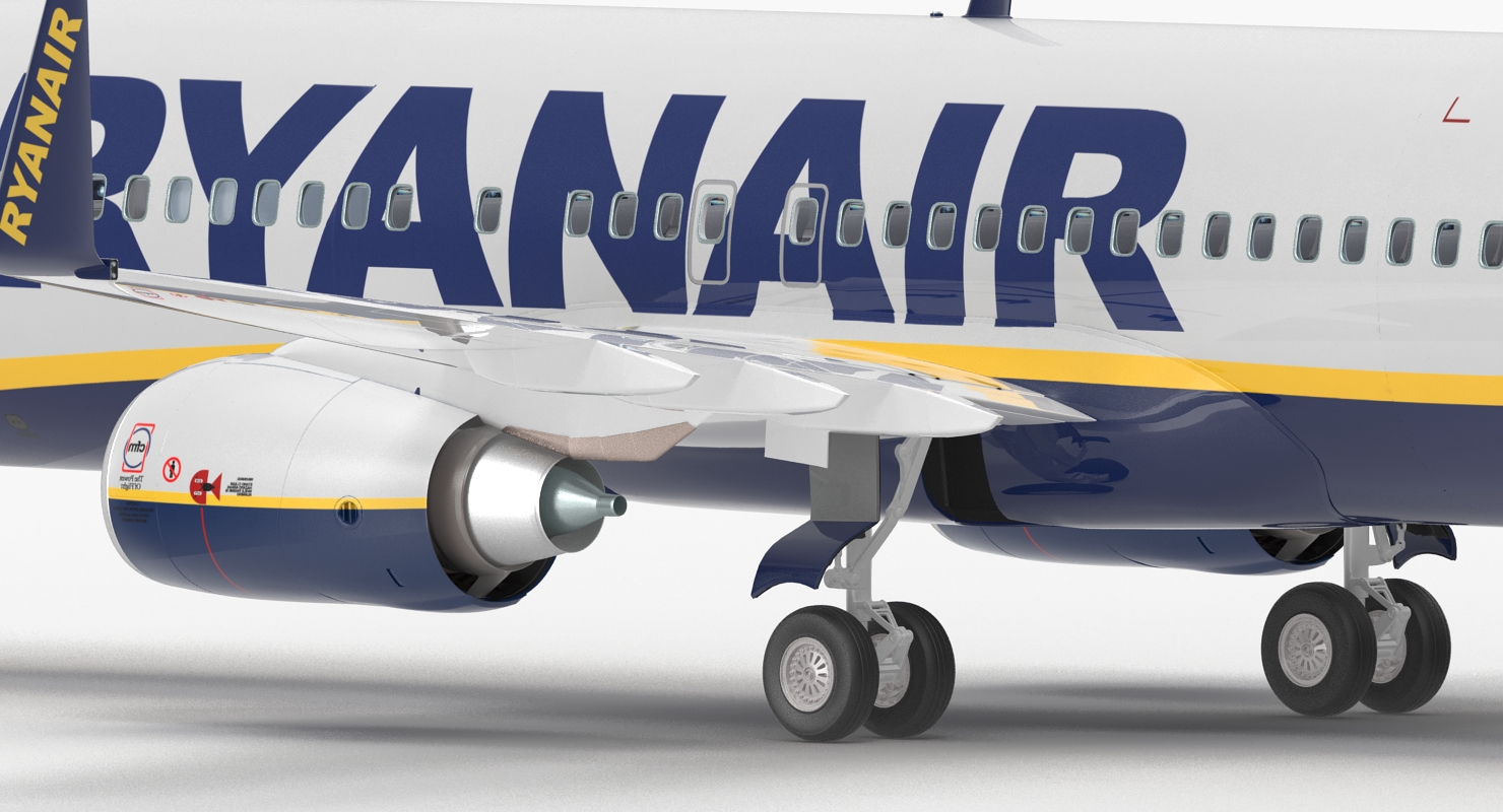 3D Boeing 737 800 with Interior Ryanair