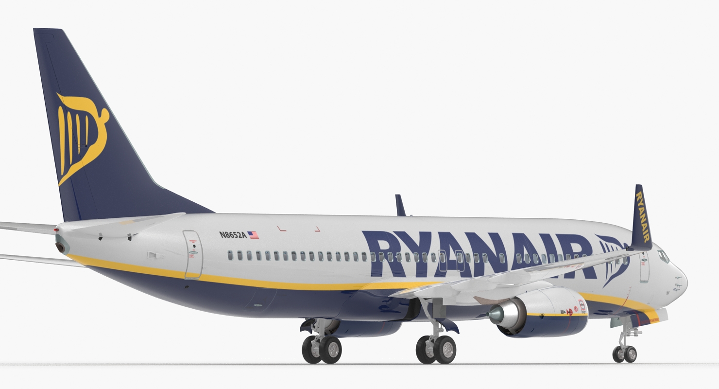 3D Boeing 737 800 with Interior Ryanair