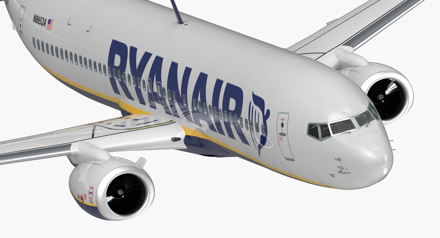 3D Boeing 737 800 with Interior Ryanair