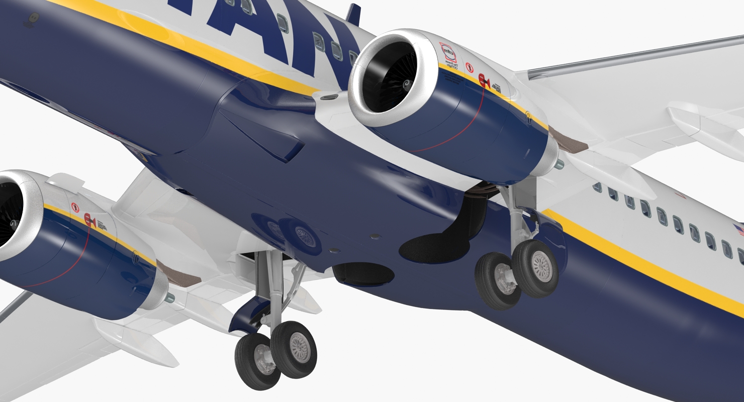 3D Boeing 737 800 with Interior Ryanair