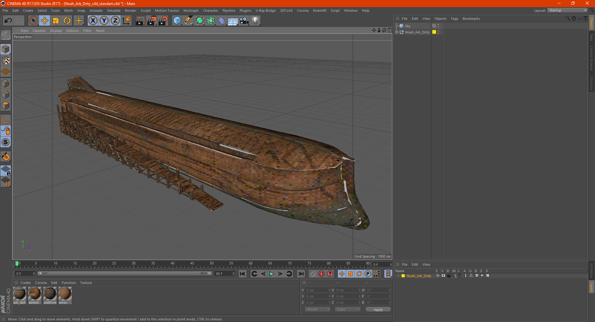Noah Ark Dirty 3D model
