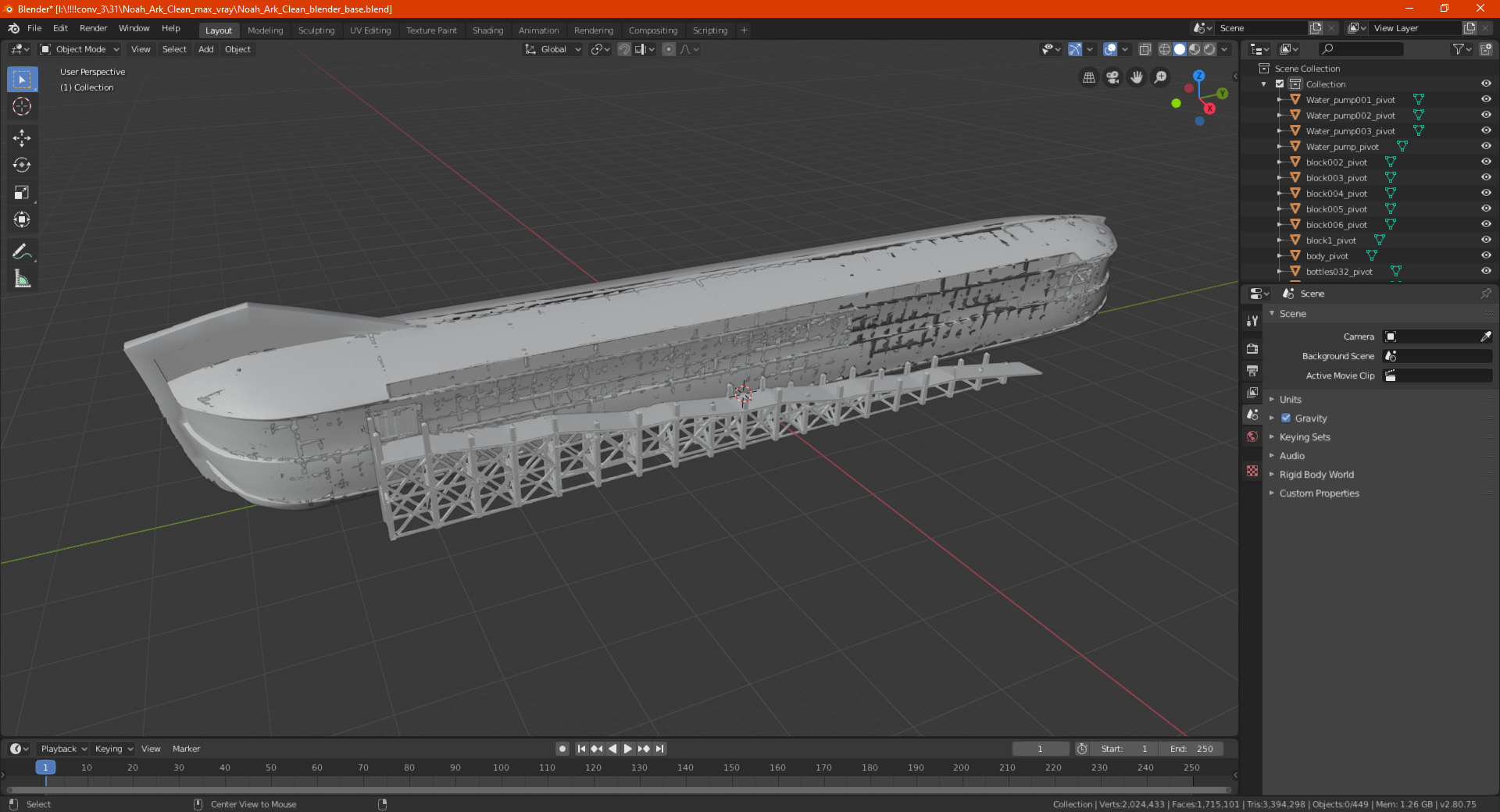 Noah Ark Dirty 3D model
