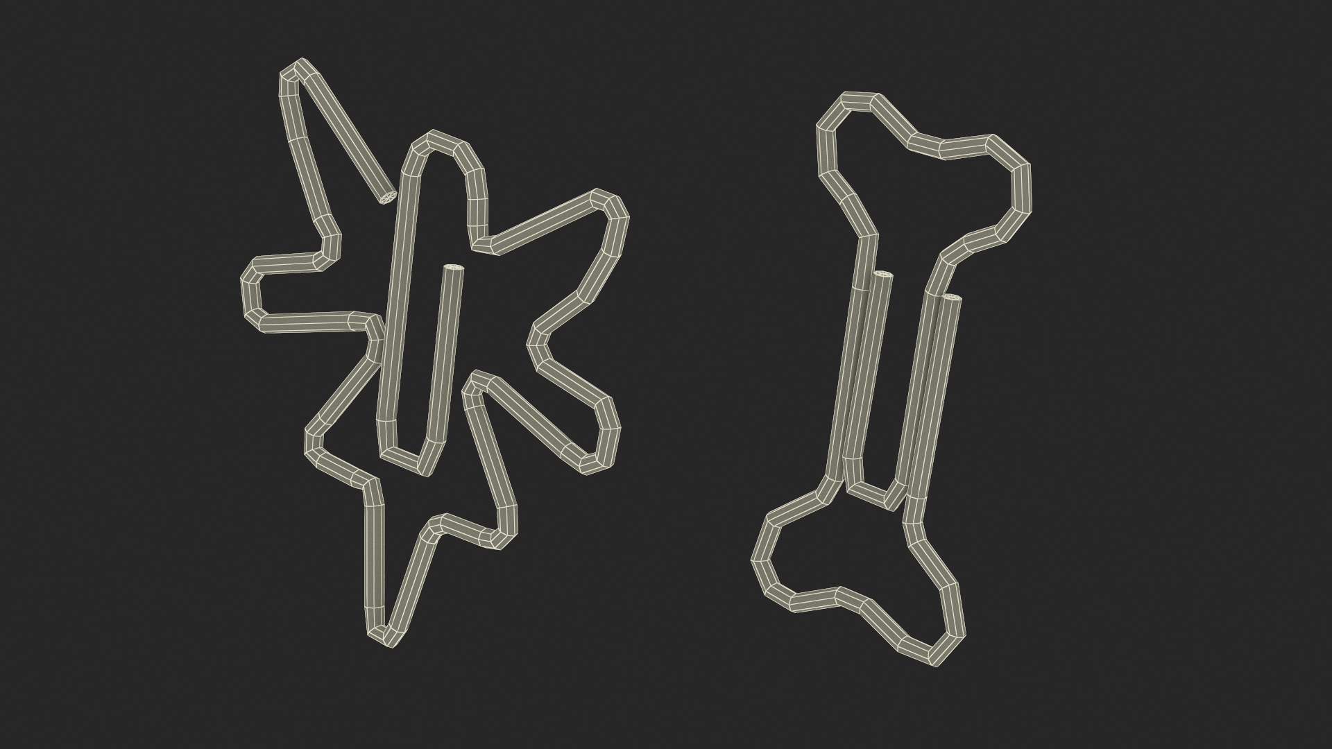 3D model Colored Curly Paper Clips