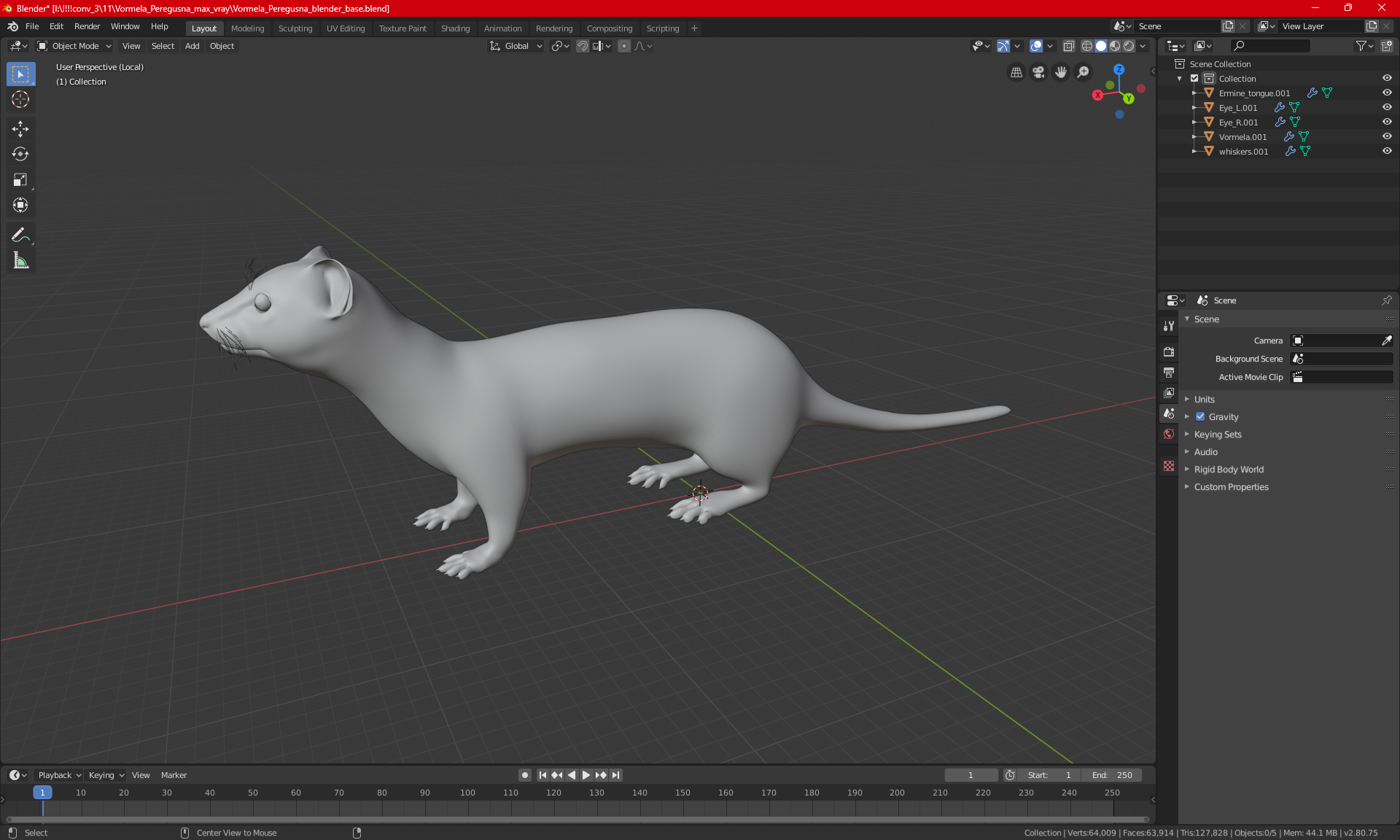 Vormela Peregusna 3D