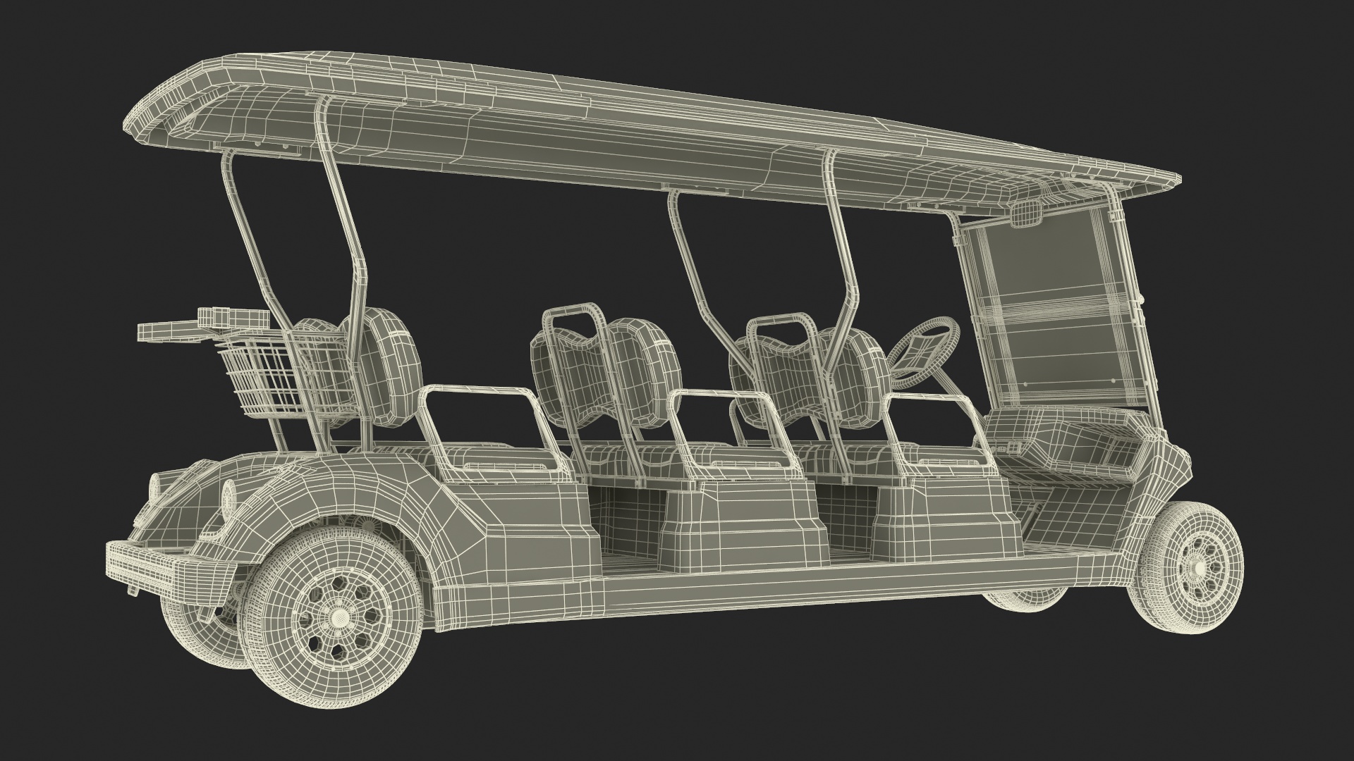 3D Six Seat Golf Electric Car Yamaha model
