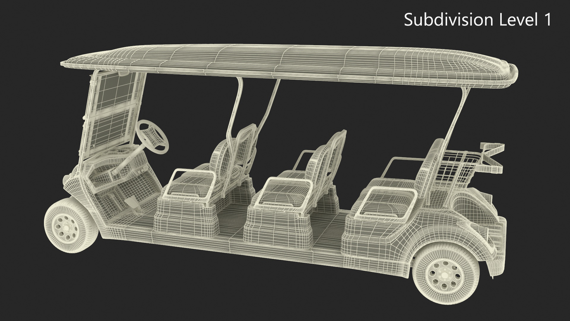 3D Six Seat Golf Electric Car Yamaha model