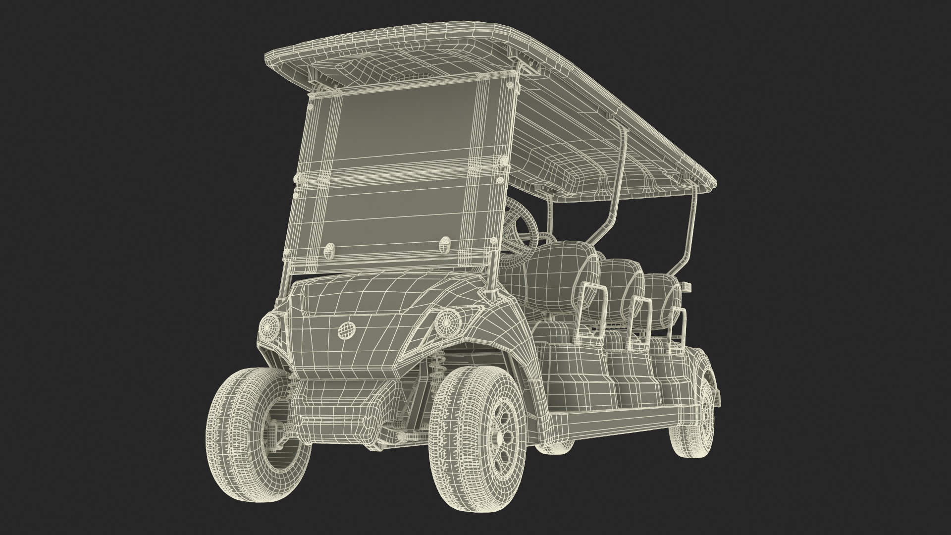 3D Six Seat Golf Electric Car Yamaha model