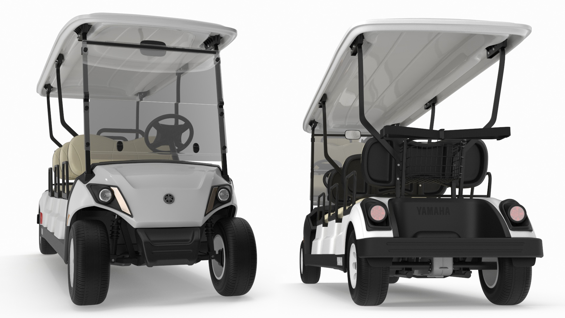 3D Six Seat Golf Electric Car Yamaha model