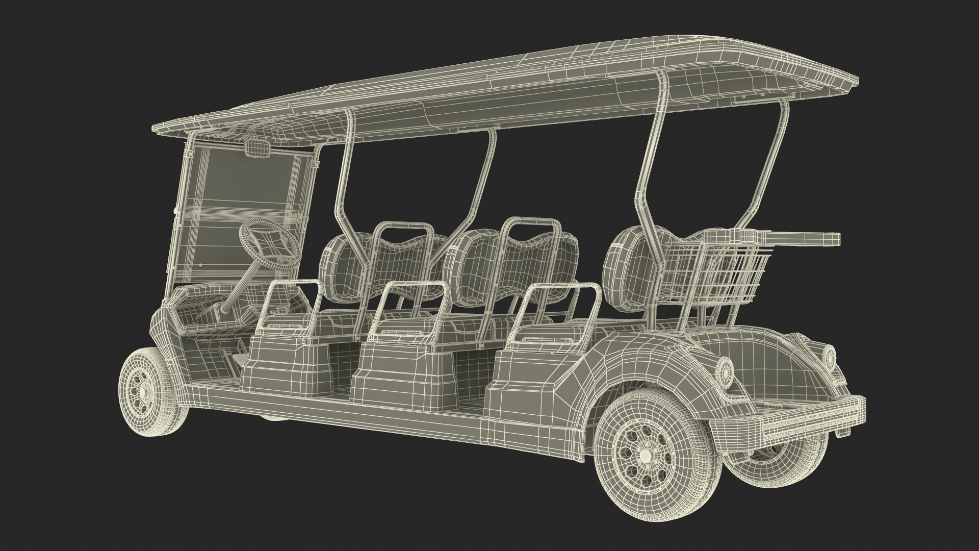 3D Six Seat Golf Electric Car Yamaha model