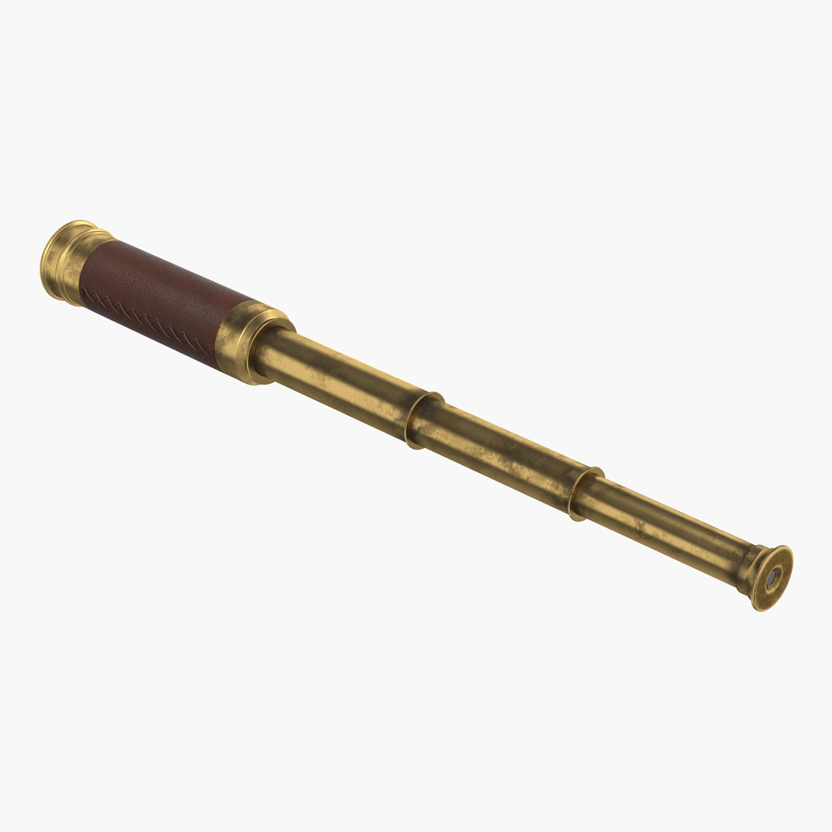 Old Brass Telescope Spyglass Pirate Style, view 5