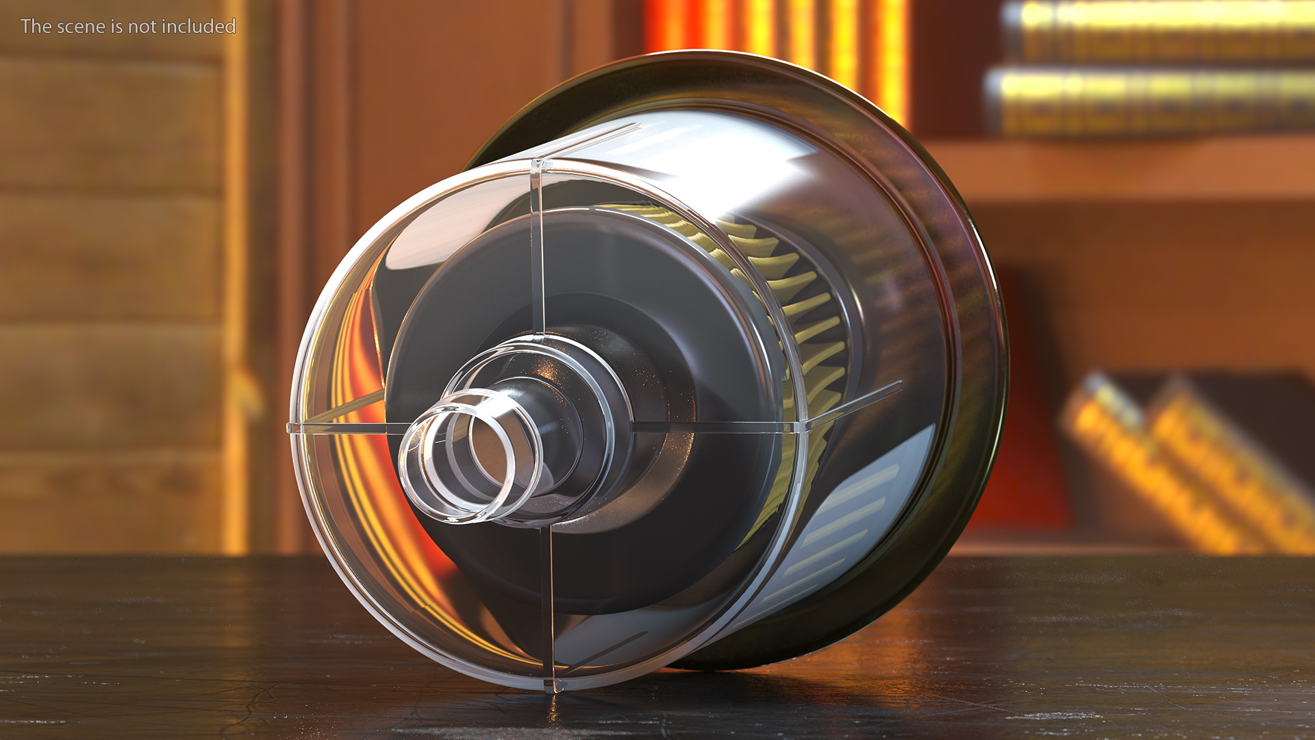 3D Universal Inline Fuel Filter with Metal Cap model