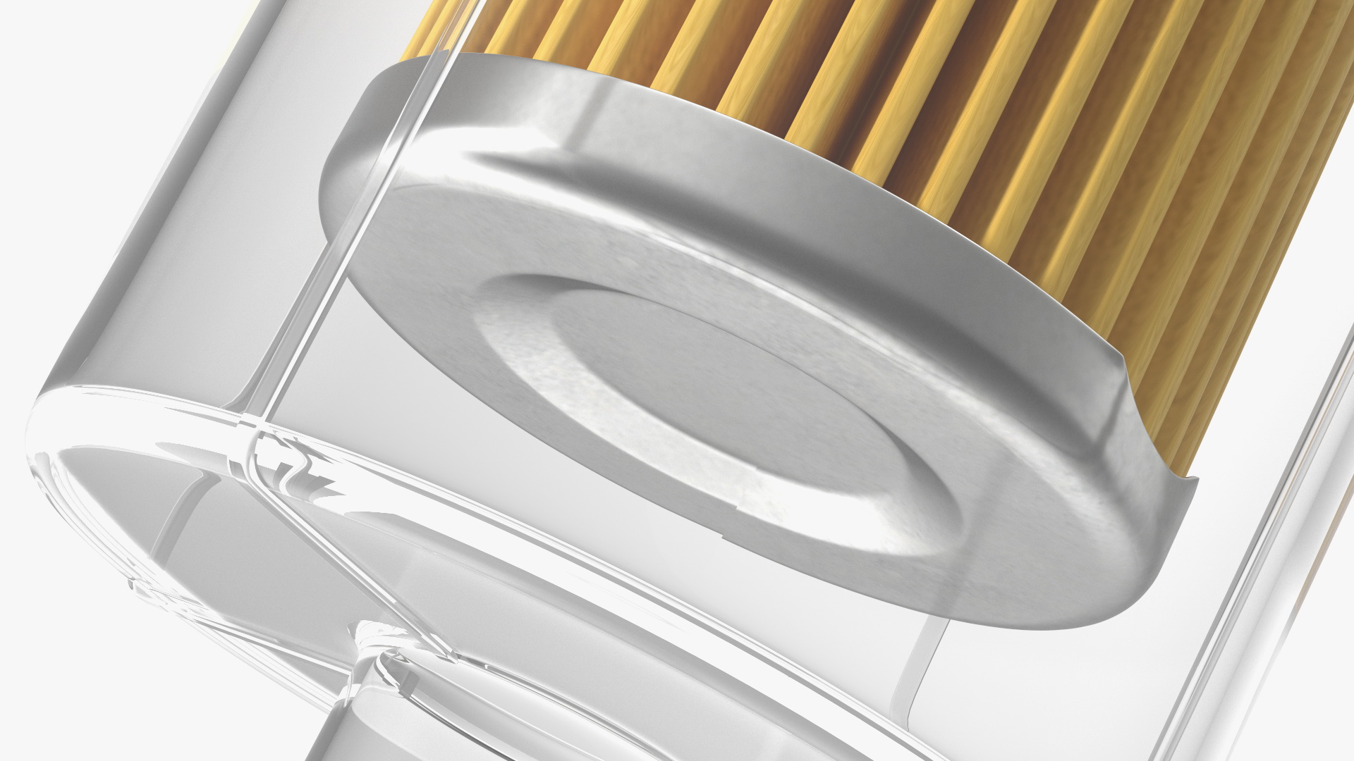 3D Universal Inline Fuel Filter with Metal Cap model