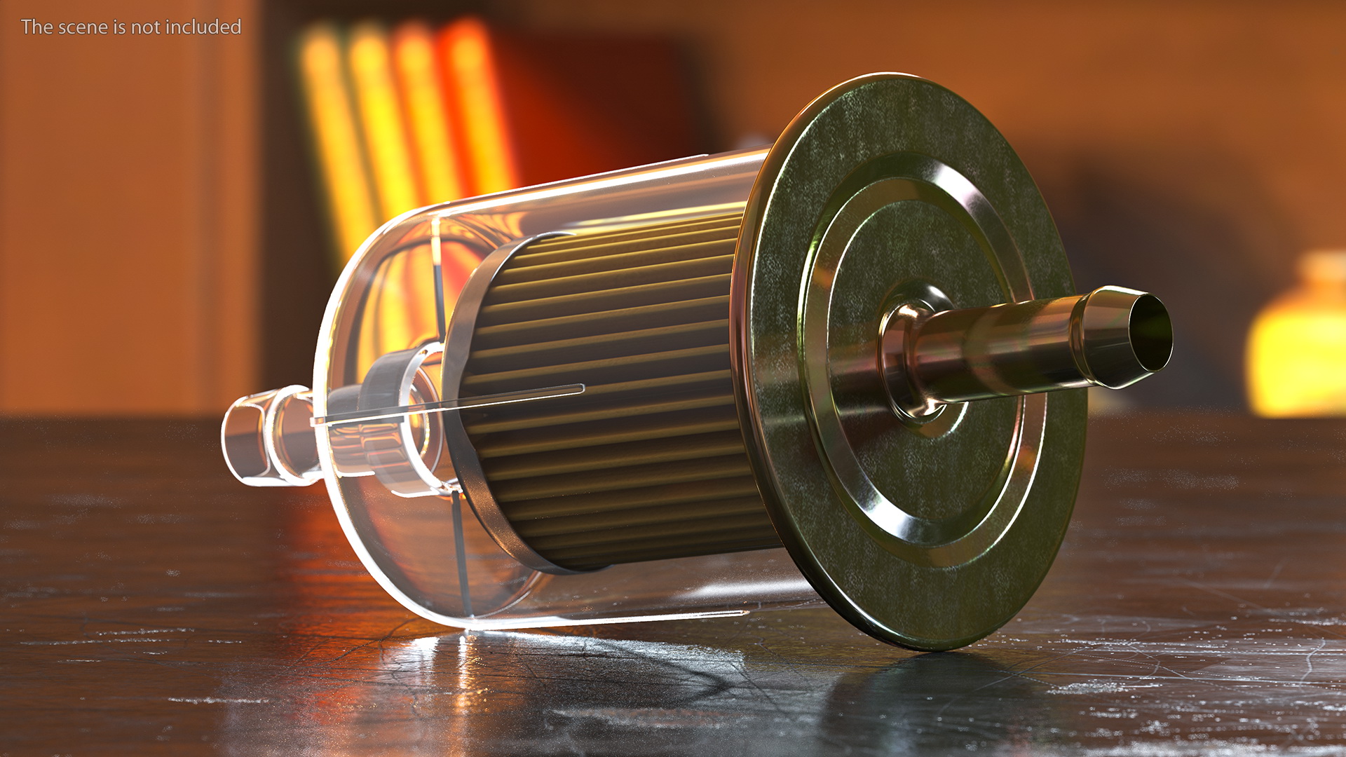 3D Universal Inline Fuel Filter with Metal Cap model