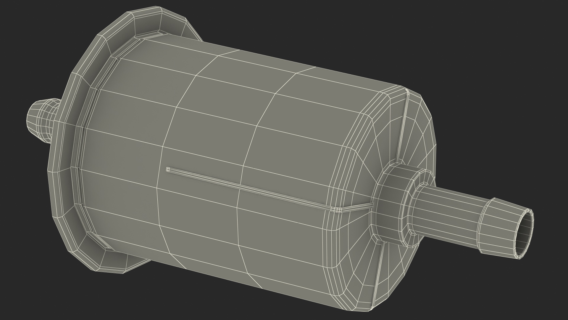 3D Universal Inline Fuel Filter with Metal Cap model