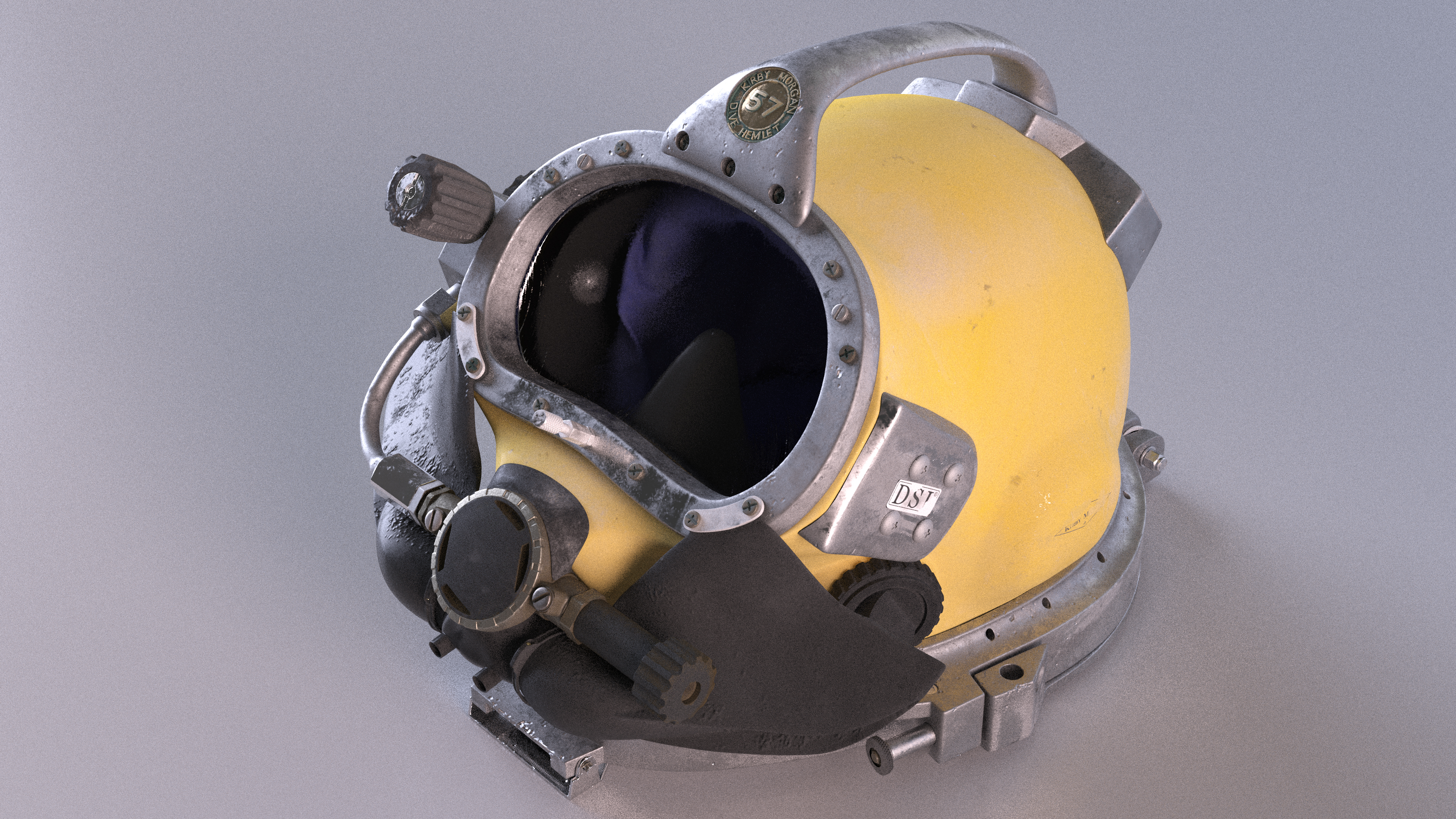 Diving Helmet Kirby Morgan 57 Used 3D model