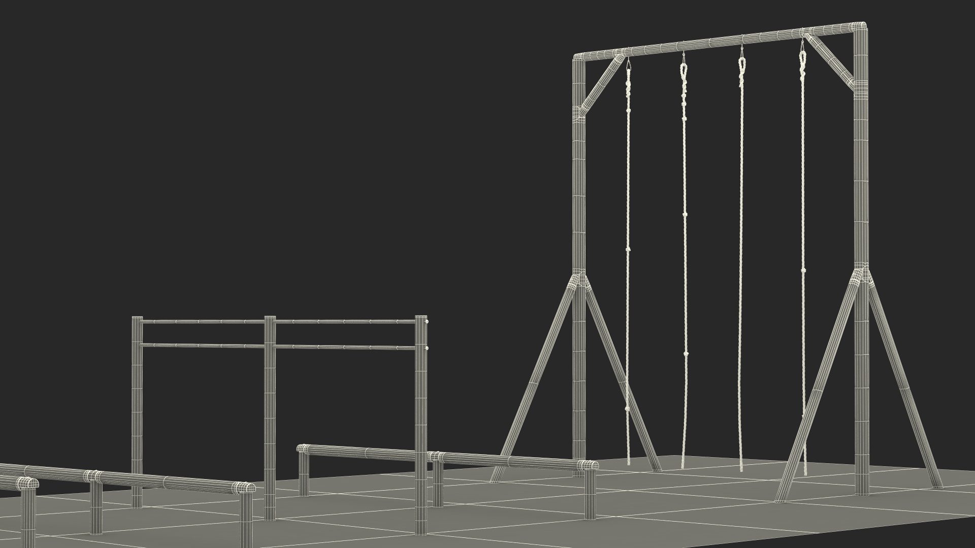 Military Obstacle Course Old Fur 3D
