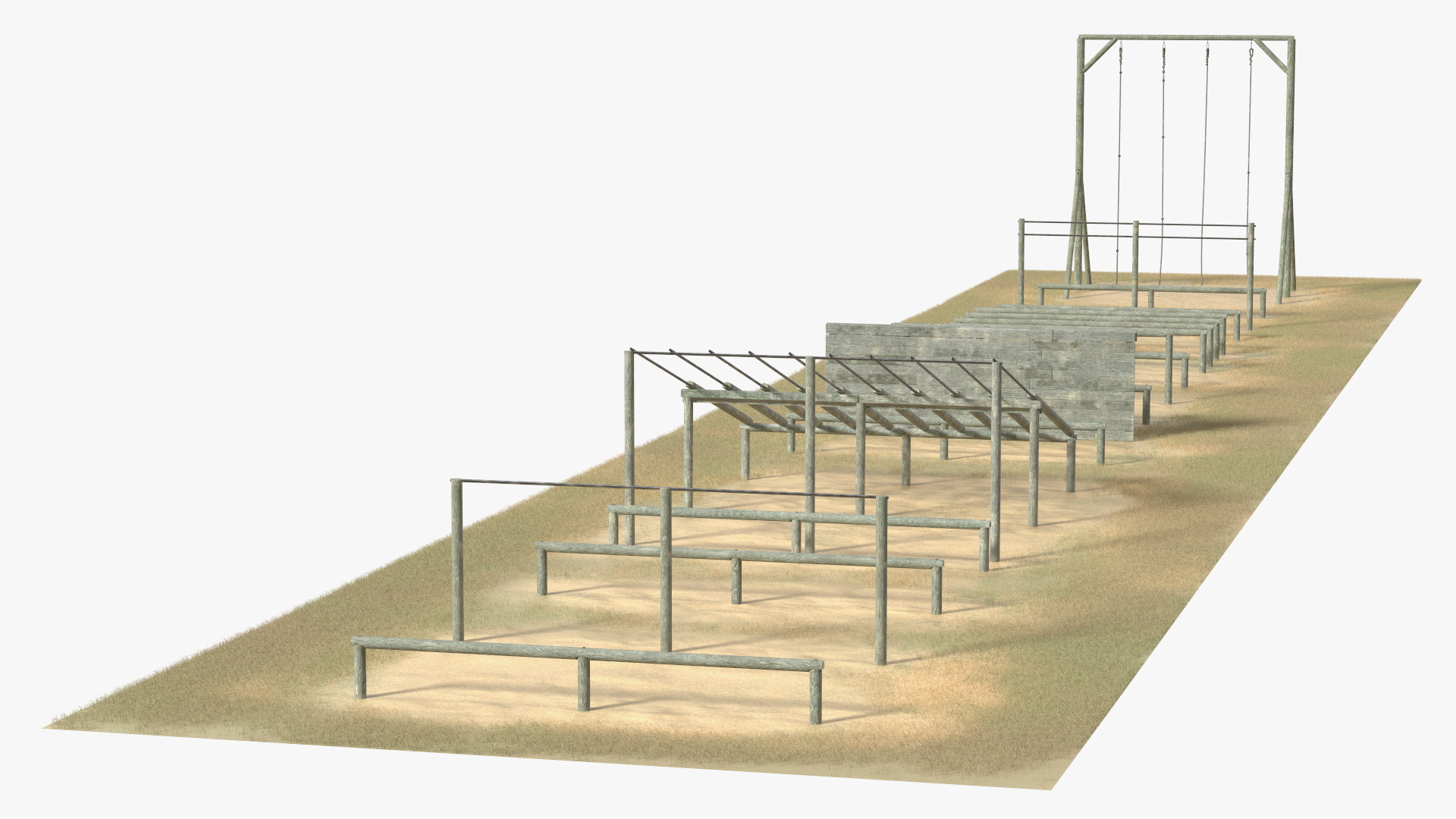Military Obstacle Course Old Fur 3D
