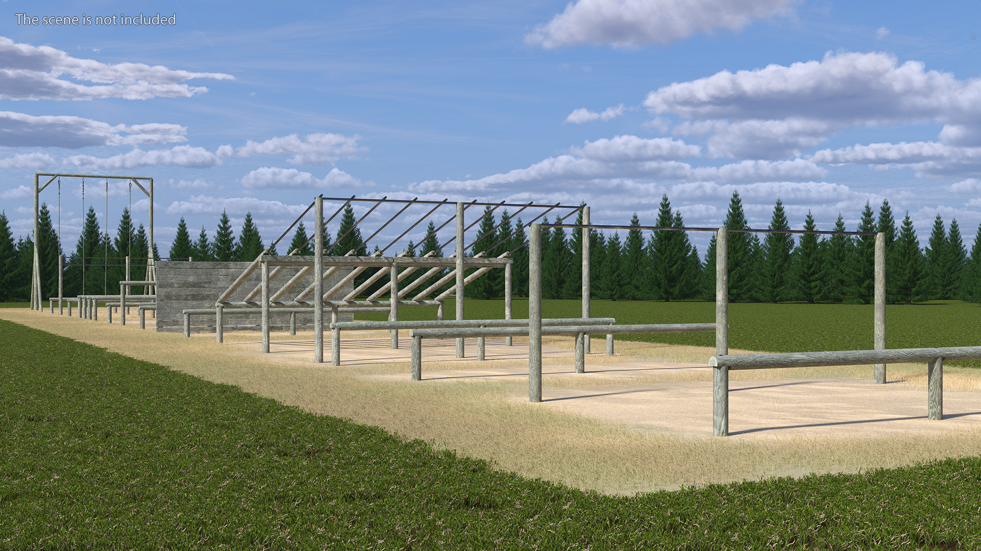 Military Obstacle Course Old Fur 3D