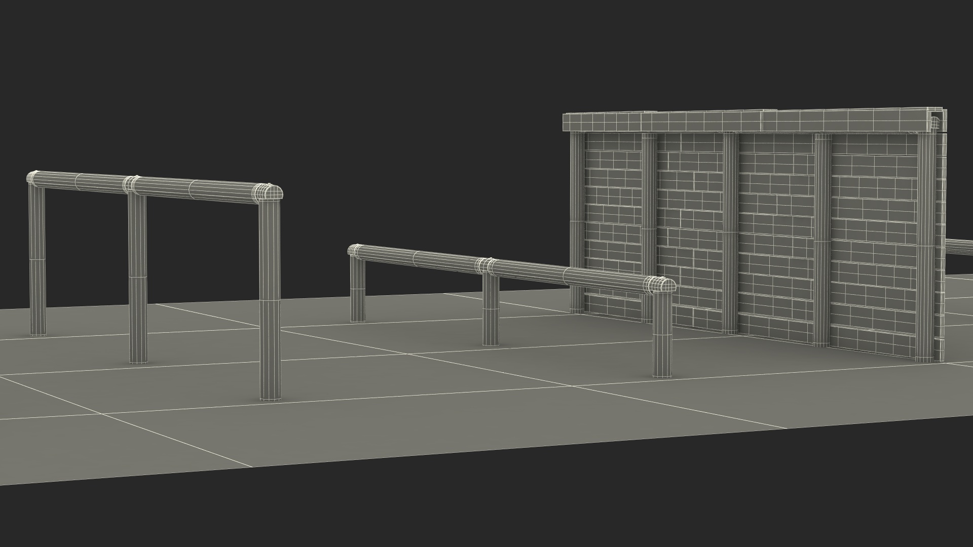 Military Obstacle Course Old Fur 3D