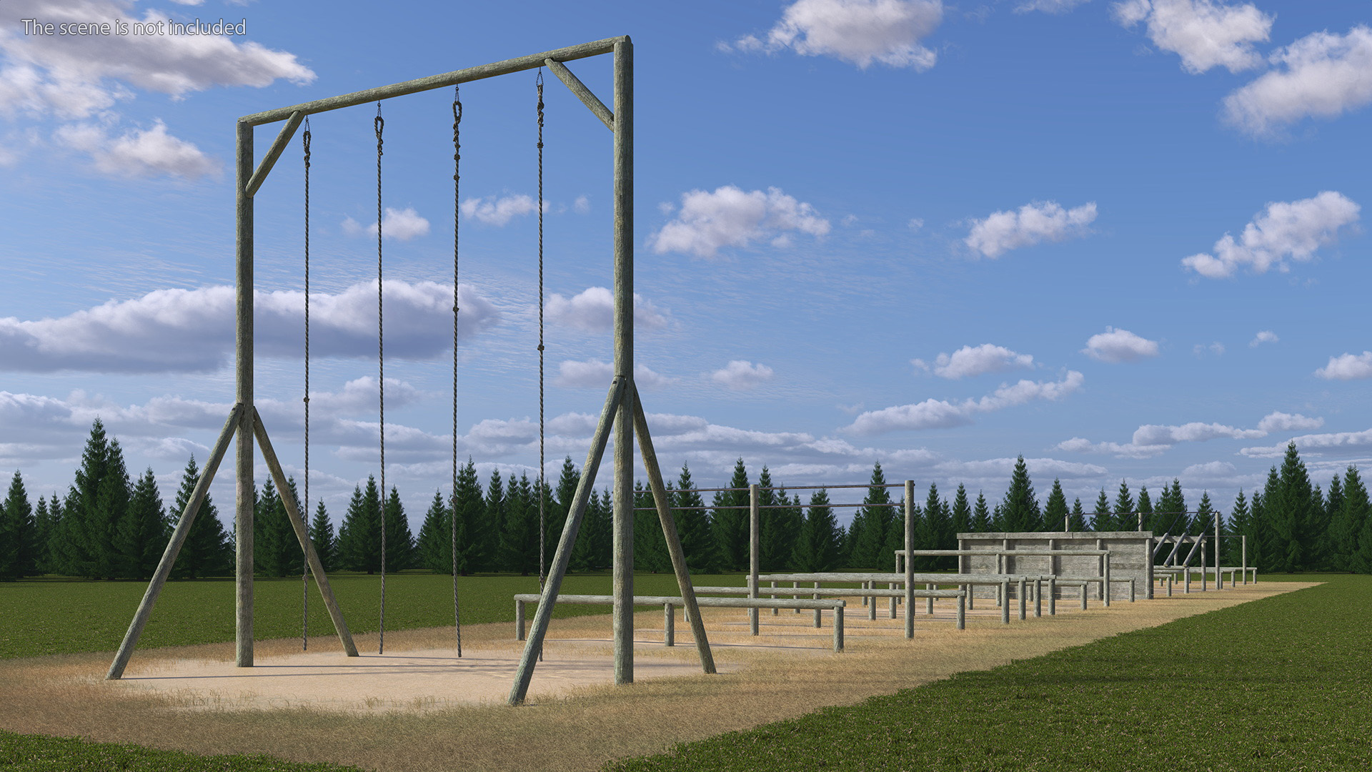 Military Obstacle Course Old Fur 3D