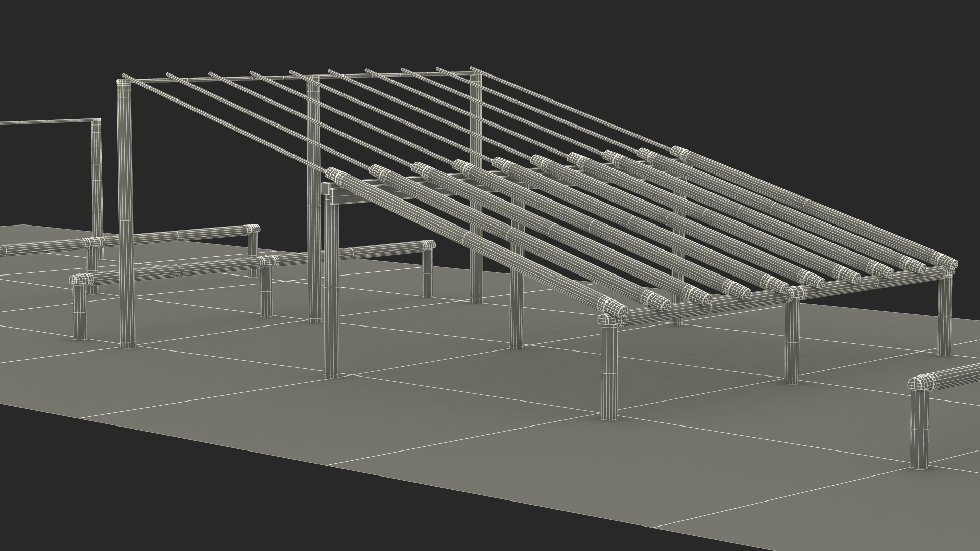 Military Obstacle Course Old Fur 3D