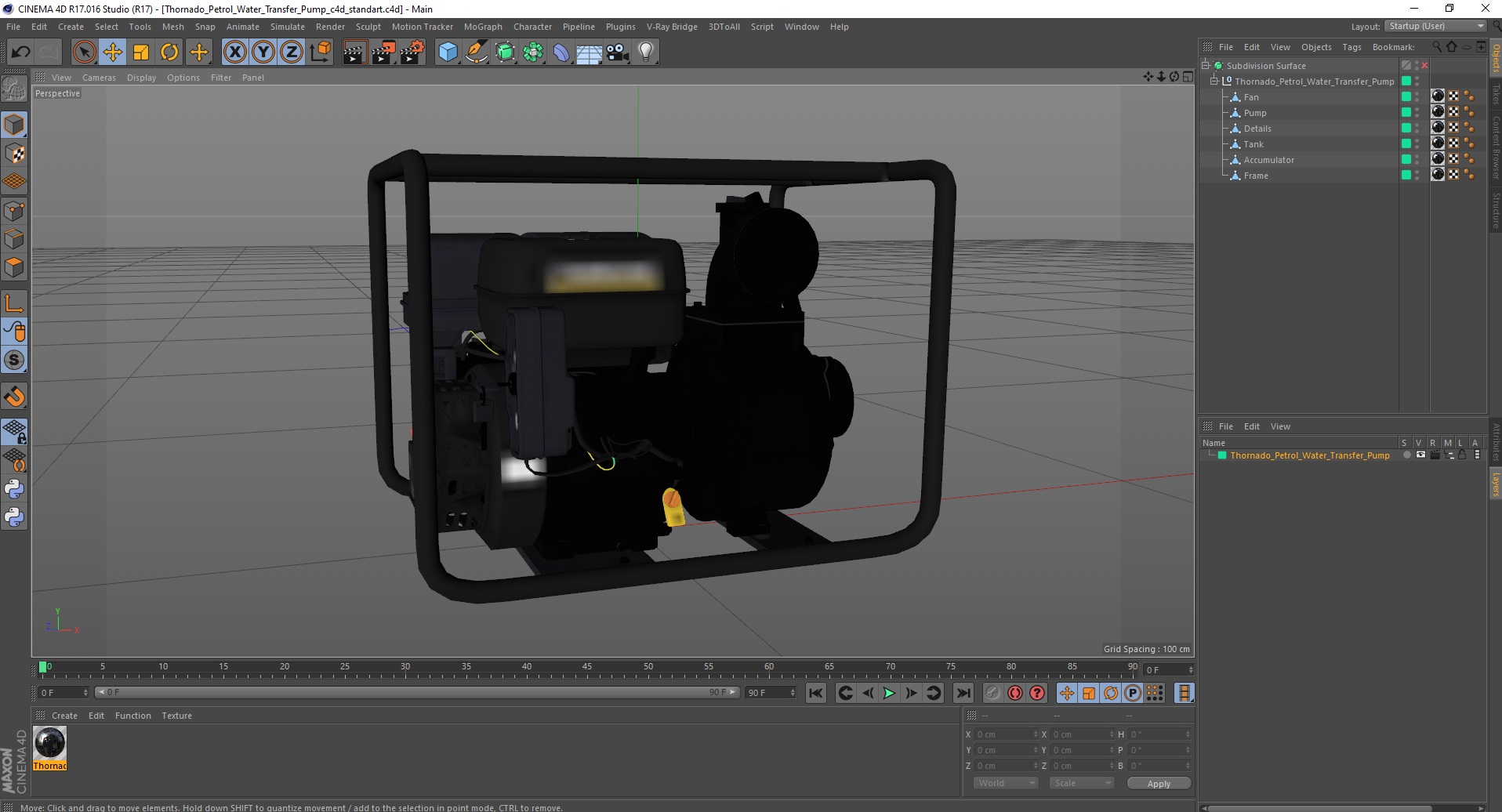 3D model Thornado Petrol Water Transfer Pump