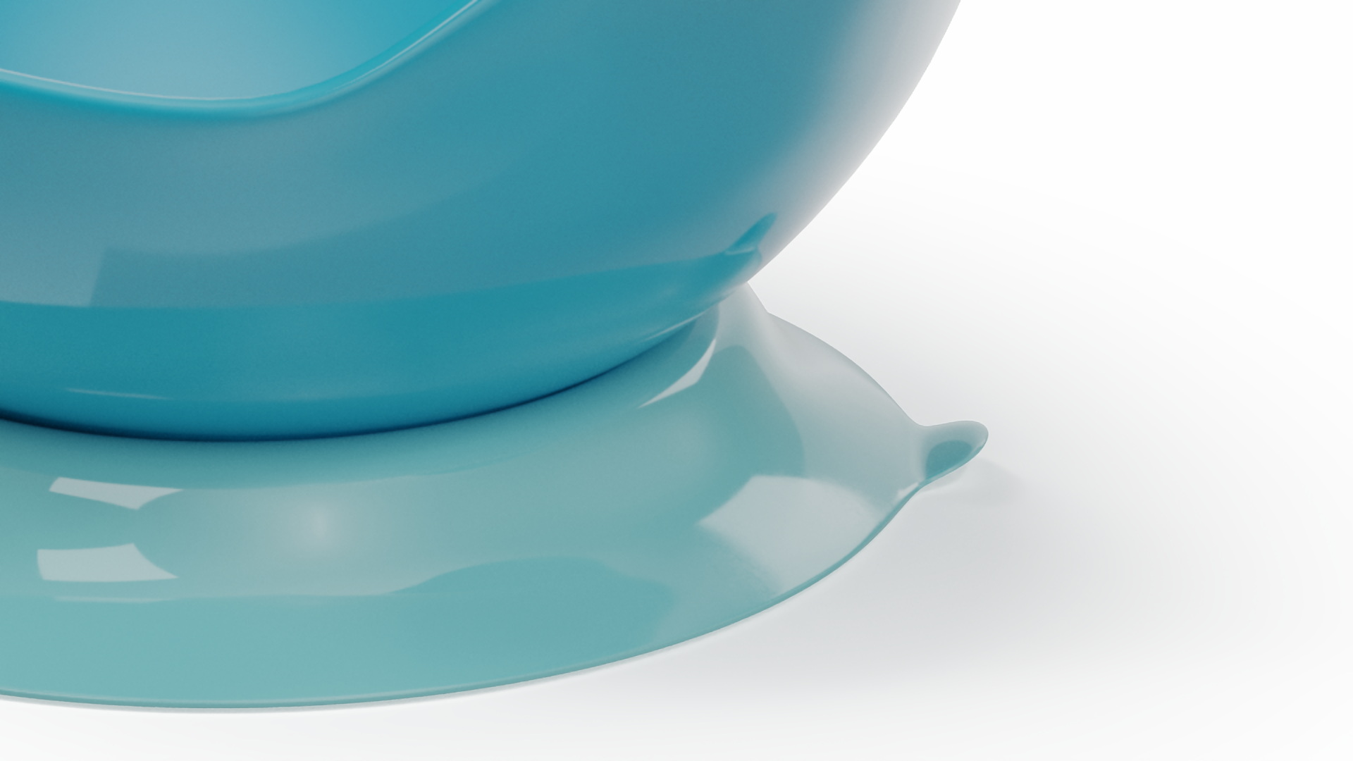 3D Blue Baby Bowl Set with Silicone Spoon model