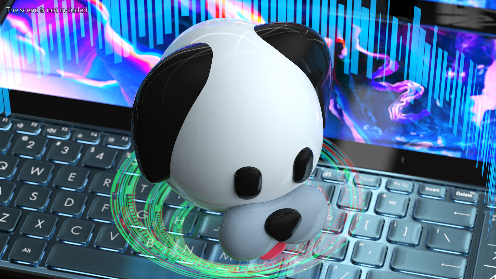 Dog Face Emoji 3D model