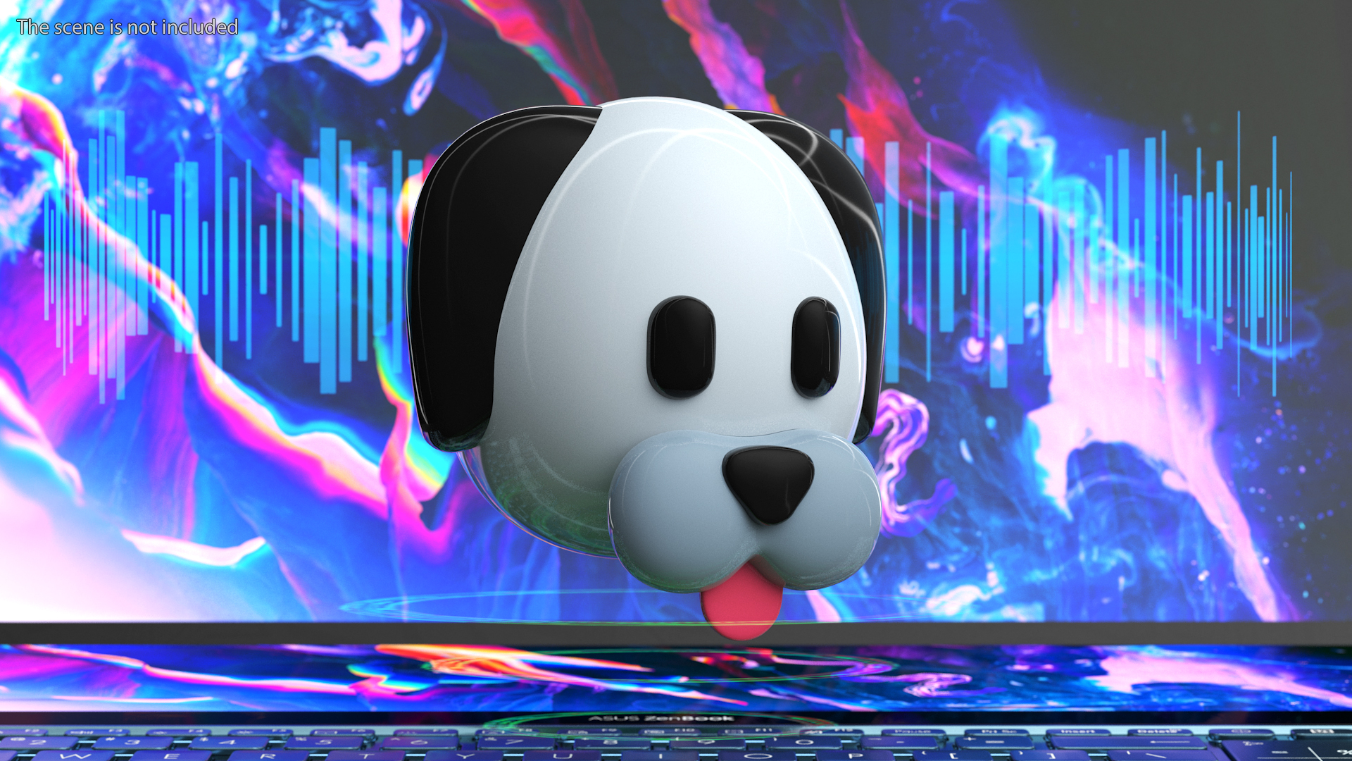 Dog Face Emoji 3D model