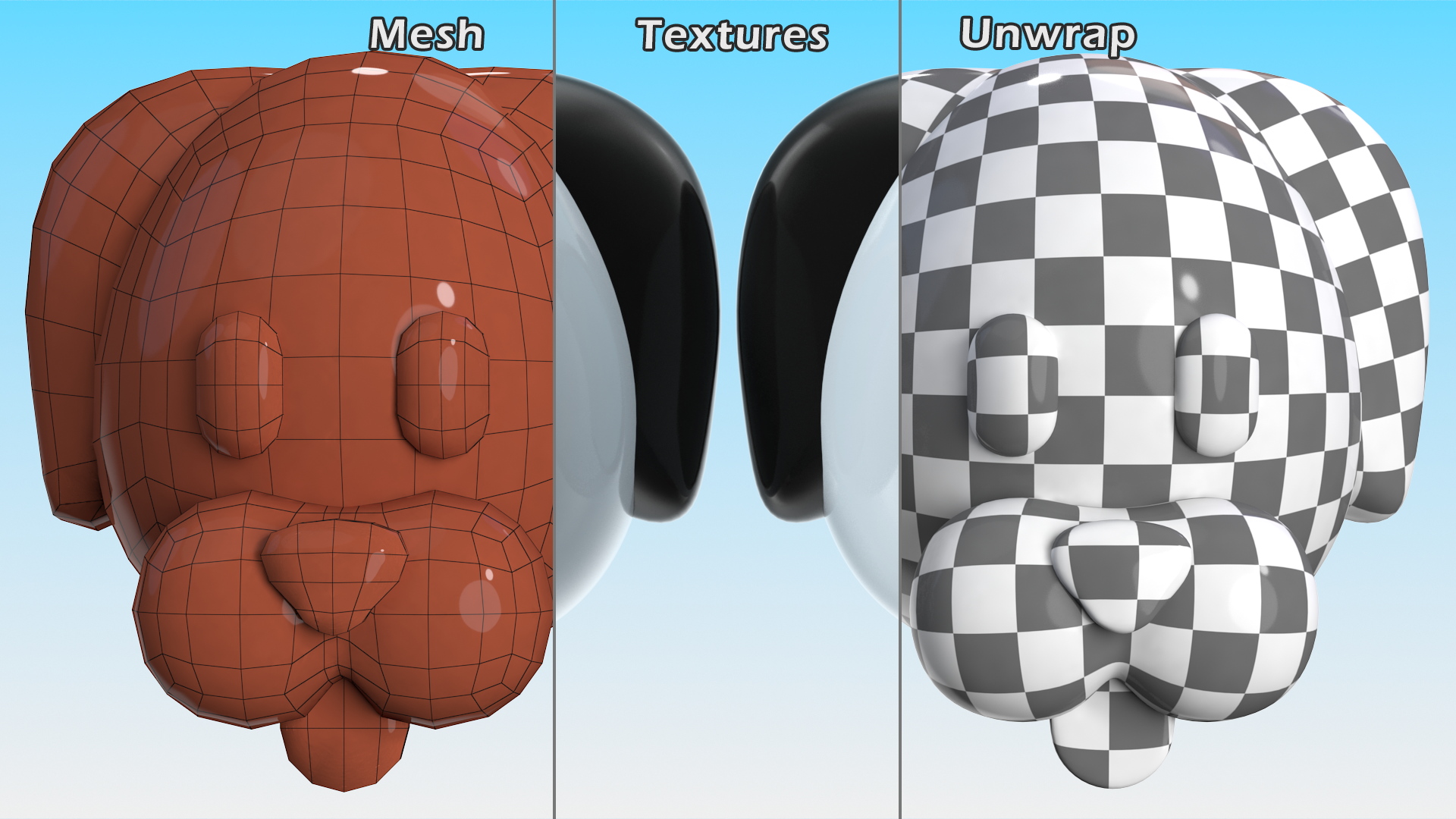 Dog Face Emoji 3D model