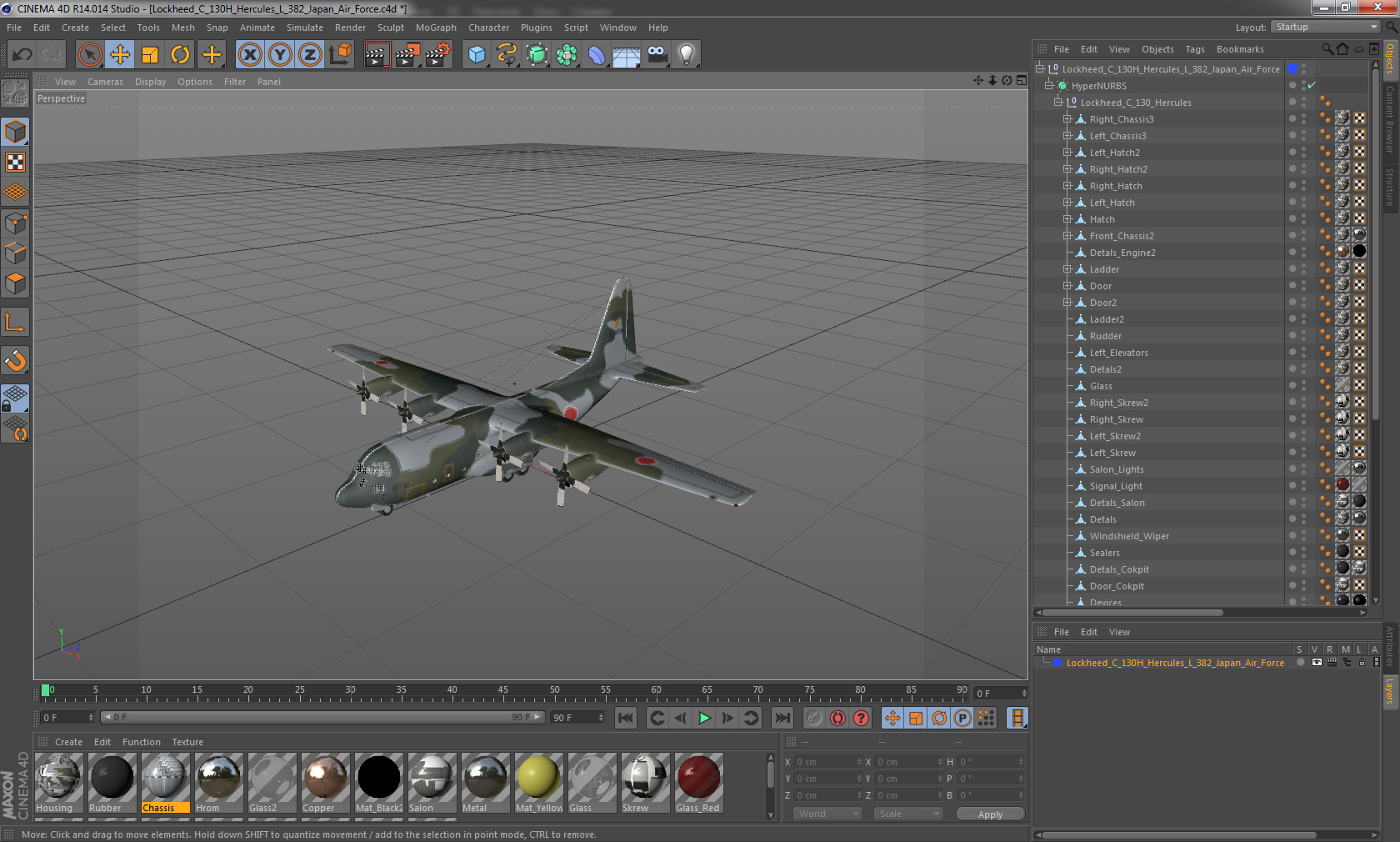 3D Lockheed C 130H Hercules L 382 Japan Air Force