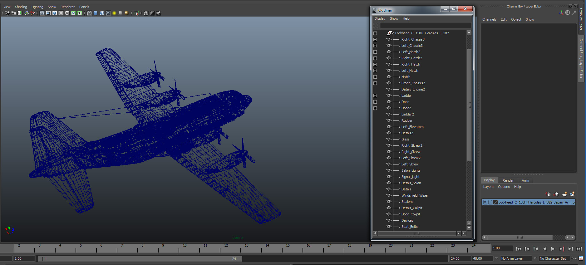 3D Lockheed C 130H Hercules L 382 Japan Air Force