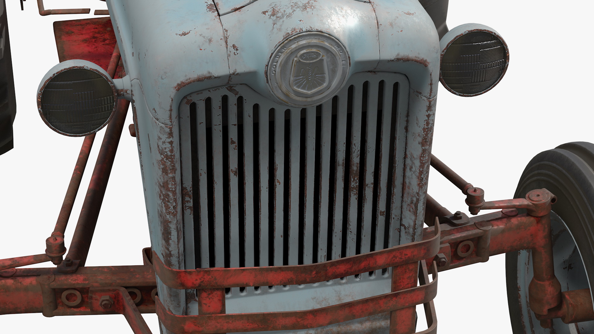 3D Ford NAA Golden Jubilee 1953 Vintage Tractor Old model