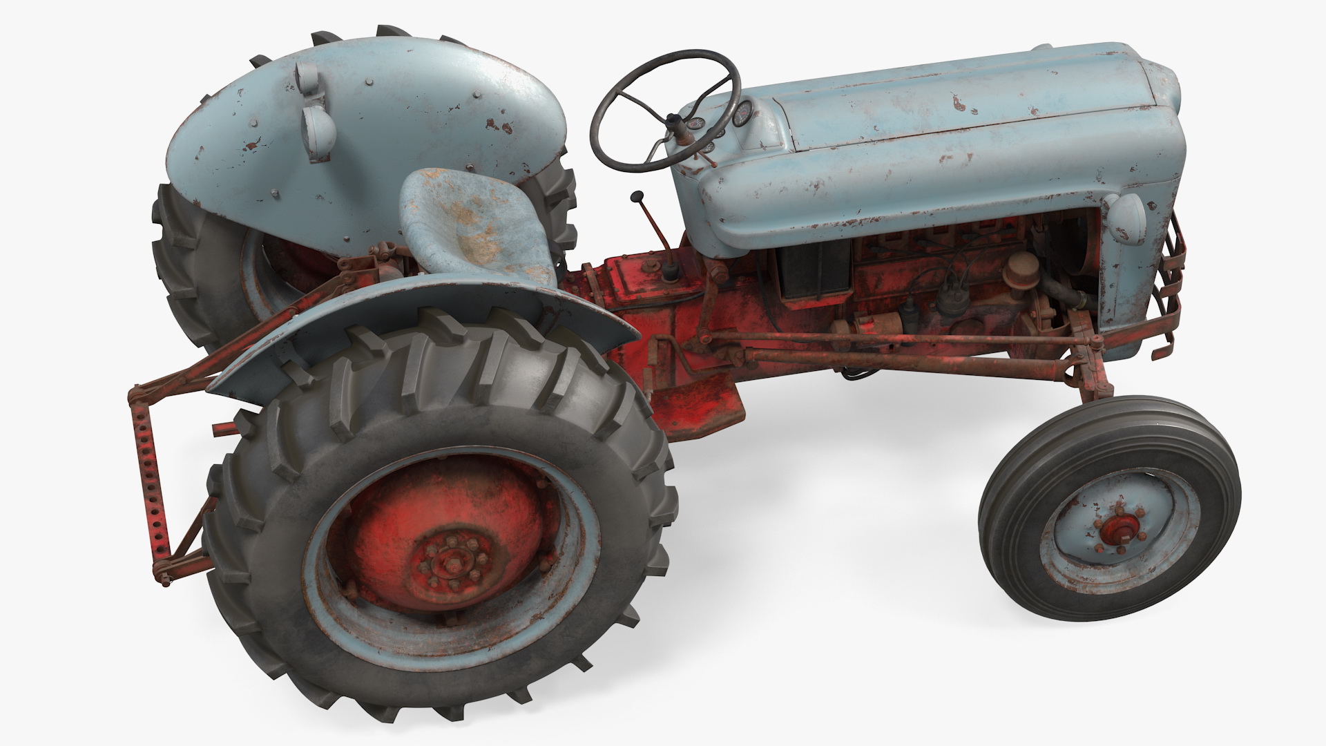 3D Ford NAA Golden Jubilee 1953 Vintage Tractor Old model
